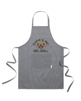 Grembiule in Cotone Riciclato o Poliestere e Cotone – Sostenibile e Pratico – Cucina e Lavoro – Design Ricamato Con scritta Papà il re del grill