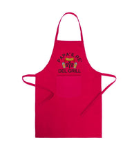 Grembiule in Cotone Riciclato o Poliestere e Cotone – Sostenibile e Pratico – Cucina e Lavoro – Design Ricamato Con scritta Papà il re del grill-Biiply