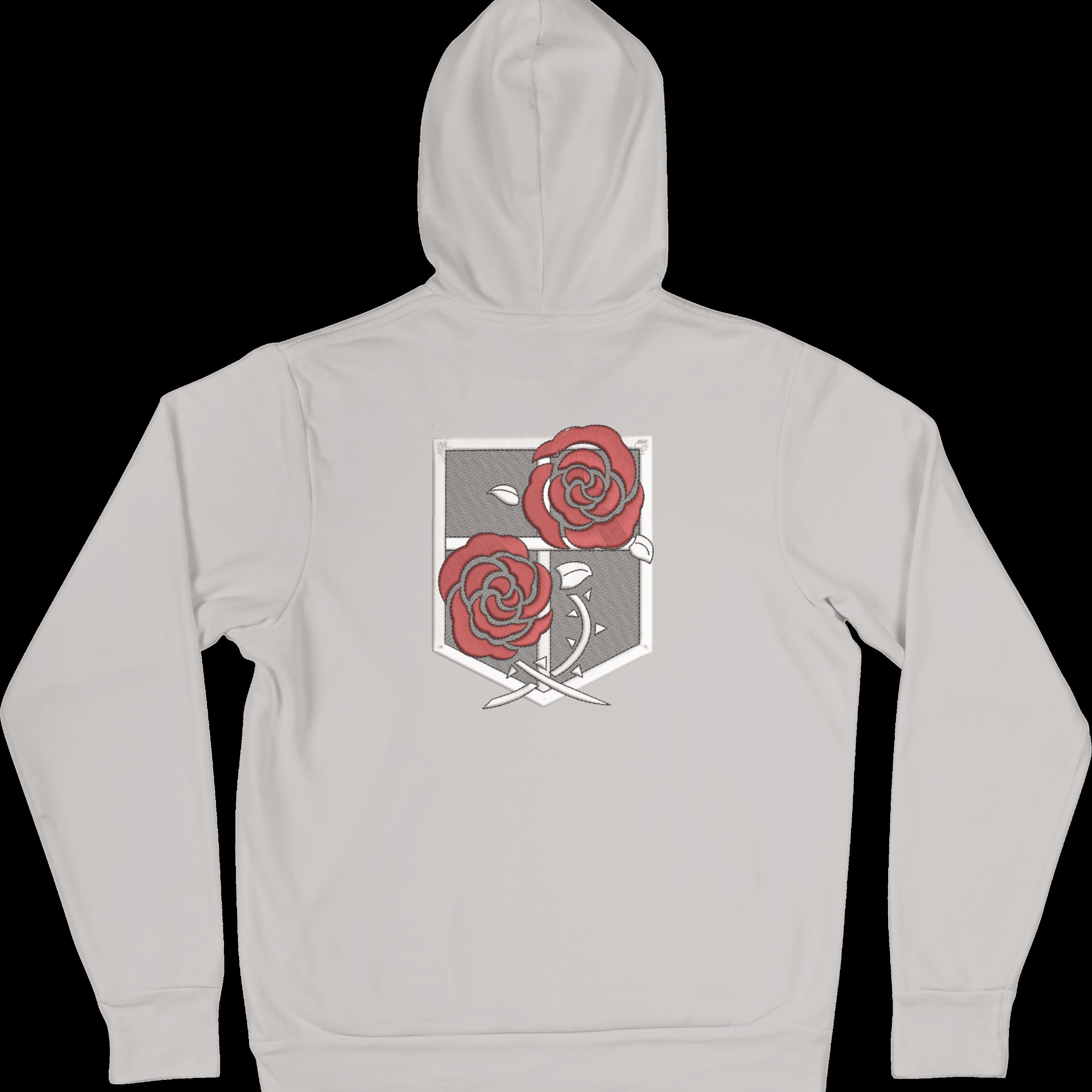 Felpa Ricamata Posteriormente Unisex – Morbida con Cappuccio e Tasca Frontale – Corpo di Guarnigione