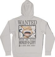 Felpa Ricamata Posteriormente Unisex – Morbida con Cappuccio e Tasca Frontale – Stile Streetwear – Luffy Taglia