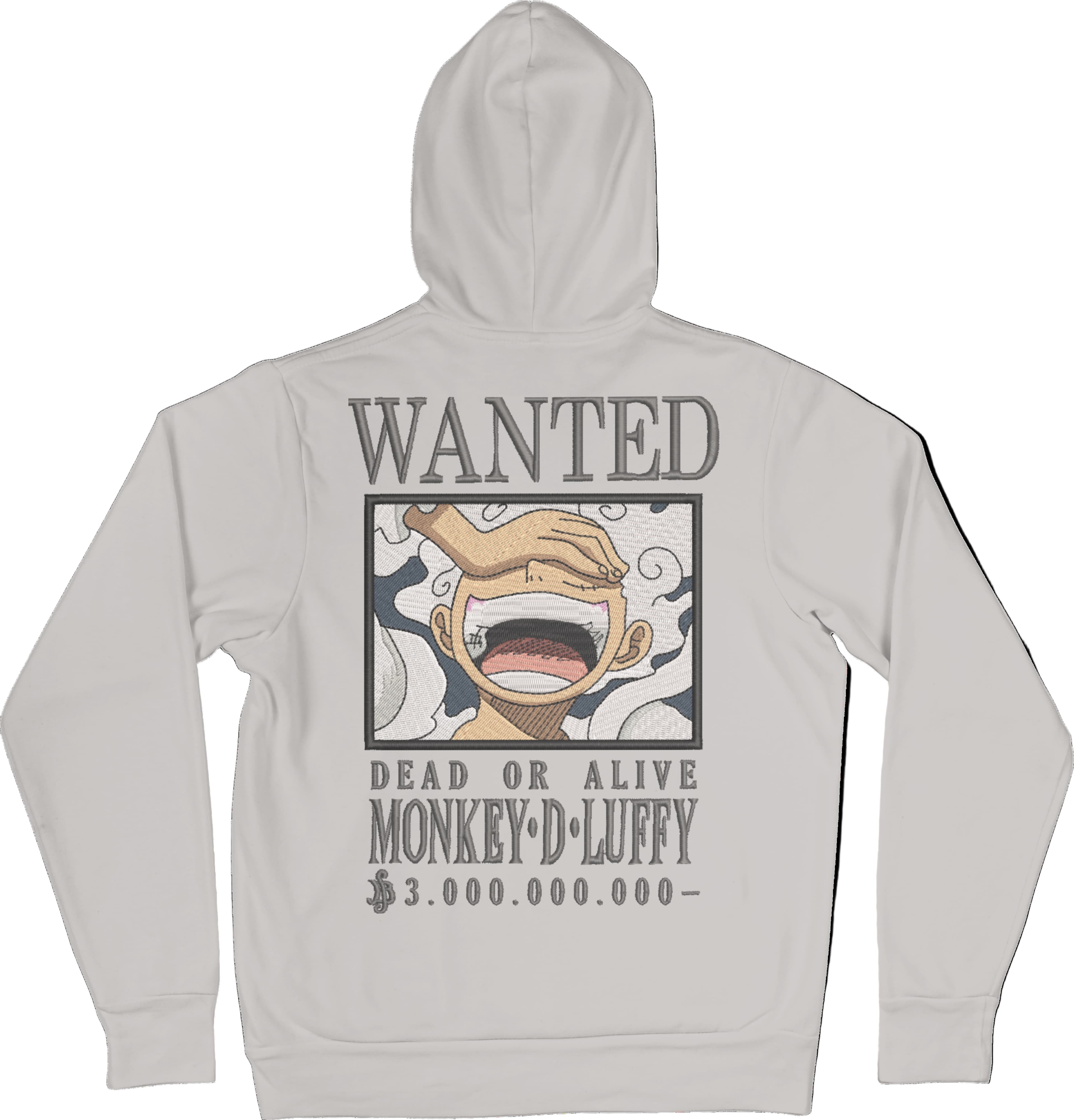 Felpa Ricamata Posteriormente Unisex – Morbida con Cappuccio e Tasca Frontale – Stile Streetwear – Luffy Taglia