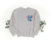 Felpa Ricamata Per Lui e Per Lei Unisex – 100% Cotone – Stile Streetwear e Confortevole – Stich e Angel