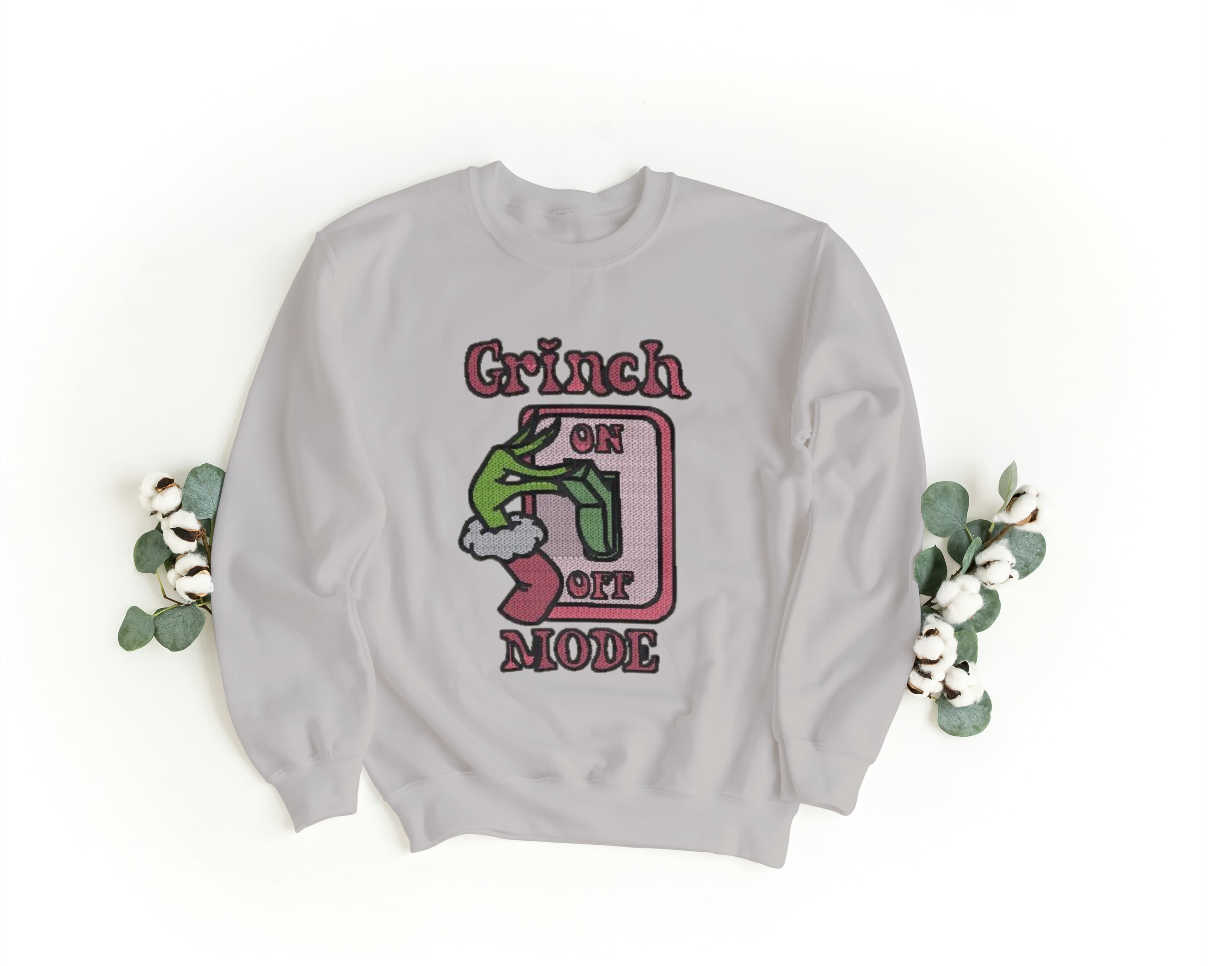 Felpa Ricamata Unisex – Morbida – Stile Streetwear – Grinch Mode On