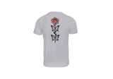 T-Shirt Unisex Ricamata sulla schiena 100% Cotone – Confortevole – Design rosa con foglie a farfalle