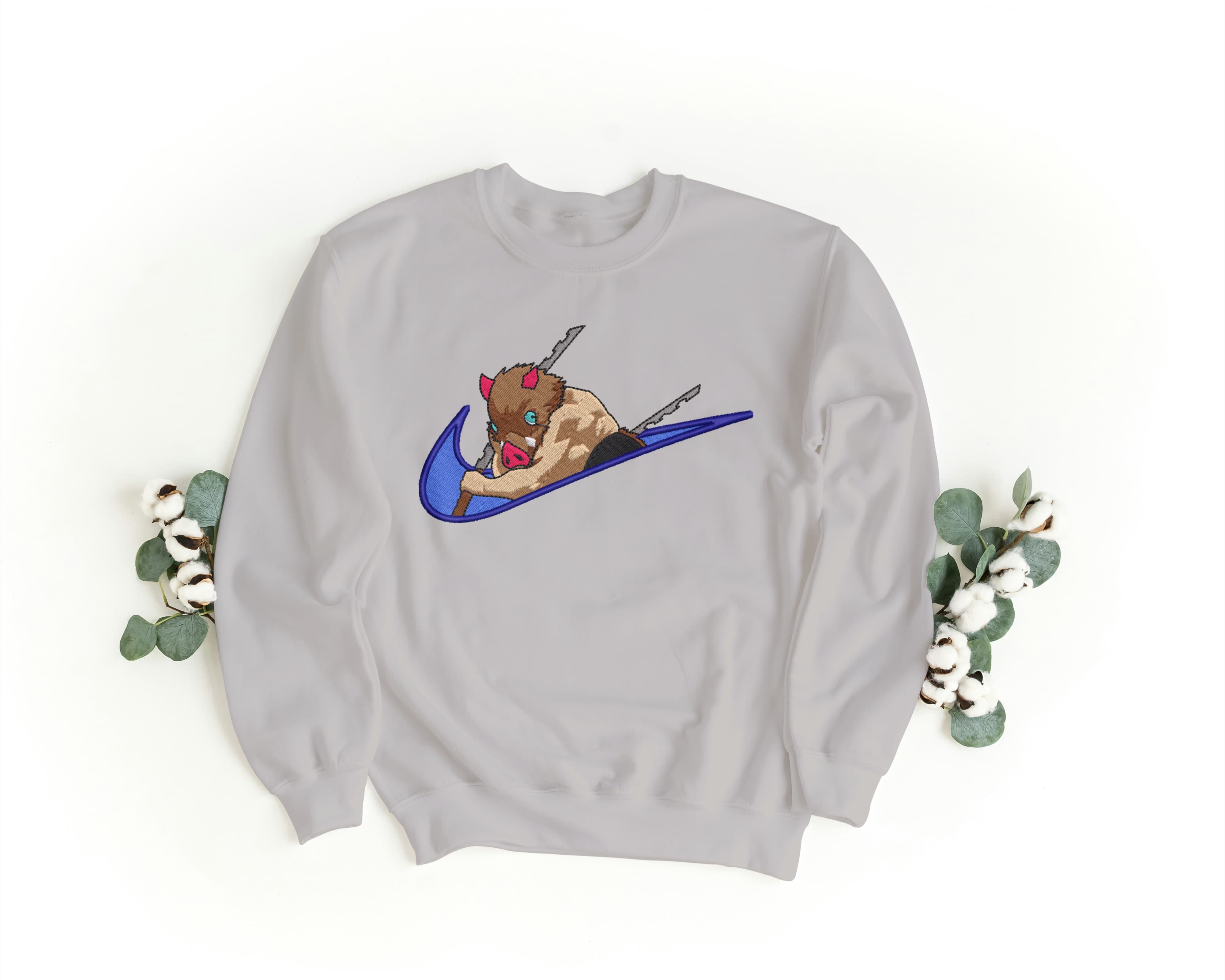 Felpa Ricamata Unisex – Morbida – Stile Streetwear – Swoosh Inosuke