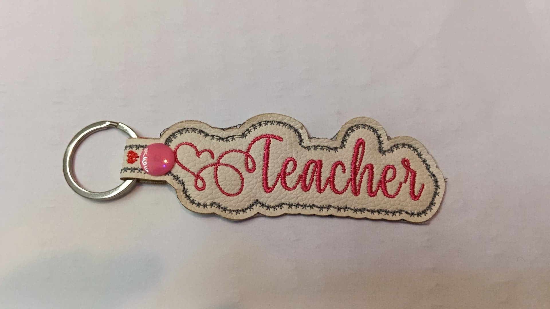 Portachiavi in ecopelle con scritta personalizzata