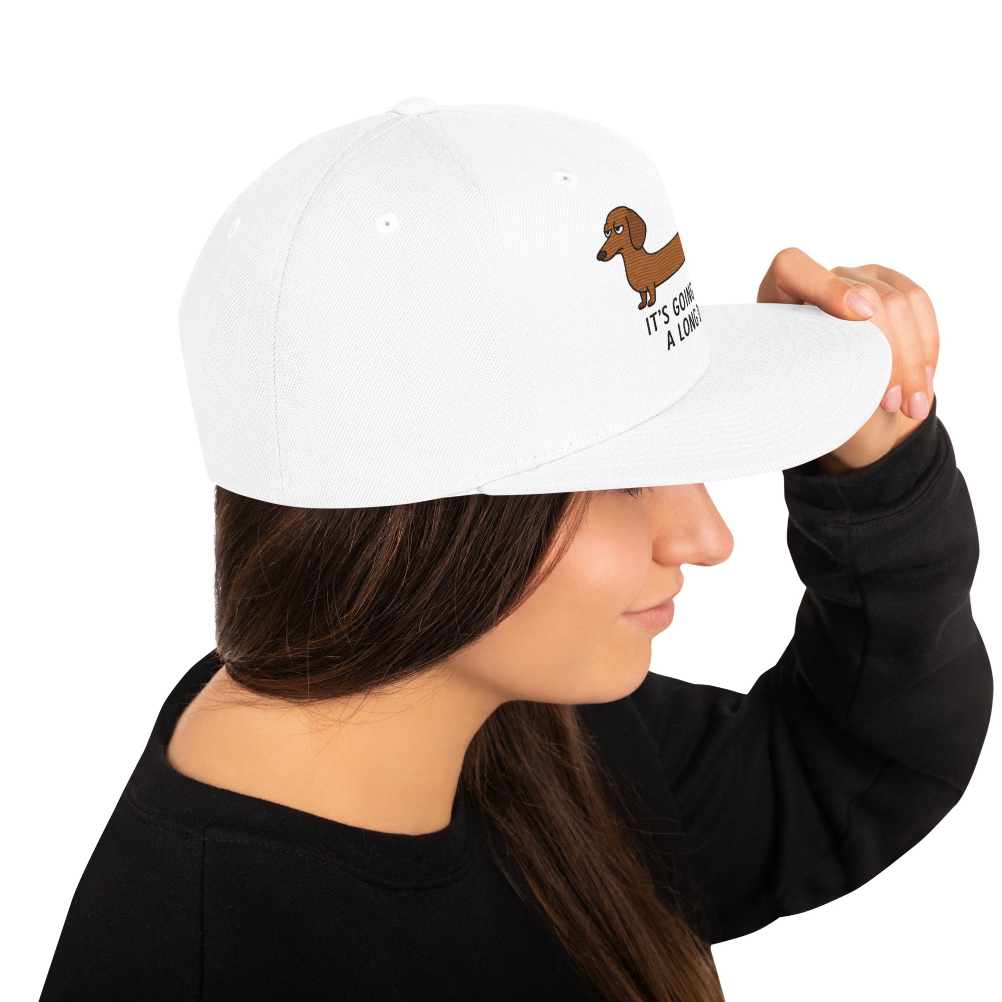 Foto di - Cappellino Ricamato unisex - Snapback regolabile - Bassotto I'ts a Long Day-Ricamati-Biiply