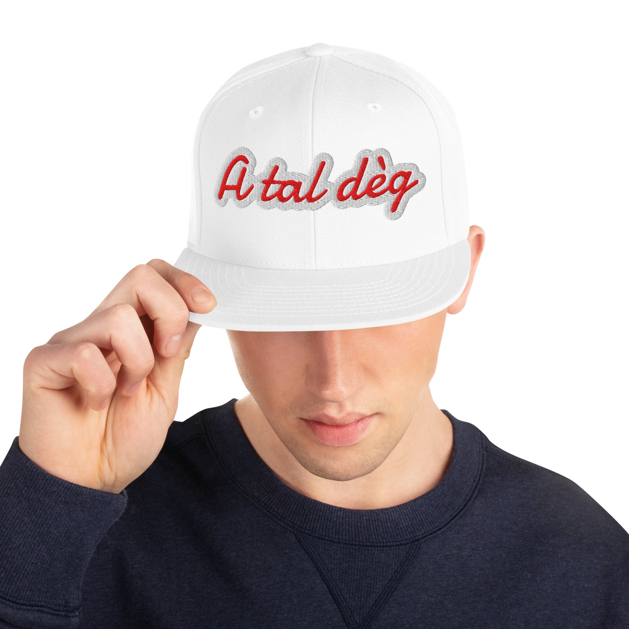 Foto di - Cappellino Ricamato unisex - Snapback regolabile in tela rigida - A Tal Dèg-Ricamati-Biiply