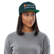 Foto di - Cappellino Ricamato unisex - Snapback regolabile in tela rigida - Bitcoin Fuck Banks-Ricamati-Biiply
