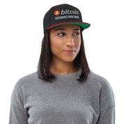 Foto di - Cappellino Ricamato unisex - Snapback regolabile in tela rigida - Bitcoin Fuck Banks-Ricamati-Biiply