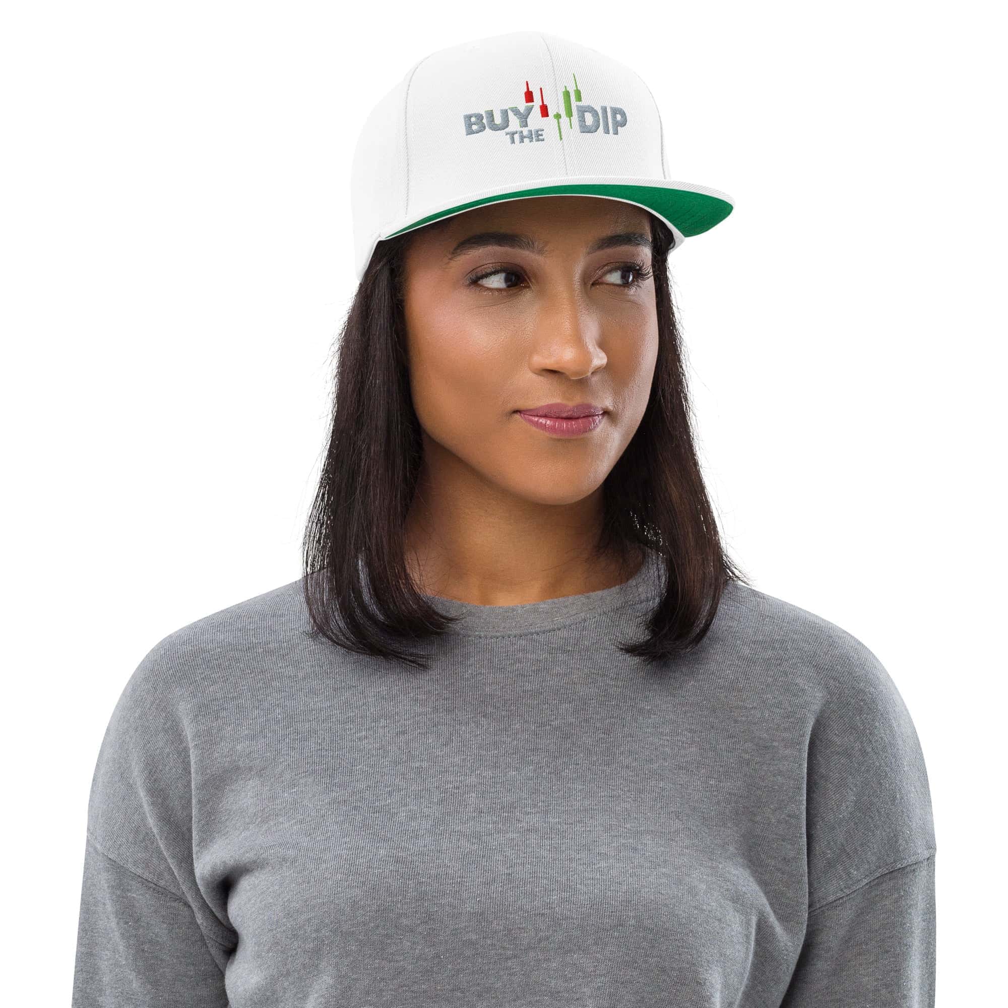 Foto di - Cappellino Ricamato unisex - Snapback regolabile in tela rigida - Buy The Dip-Ricamati-Biiply