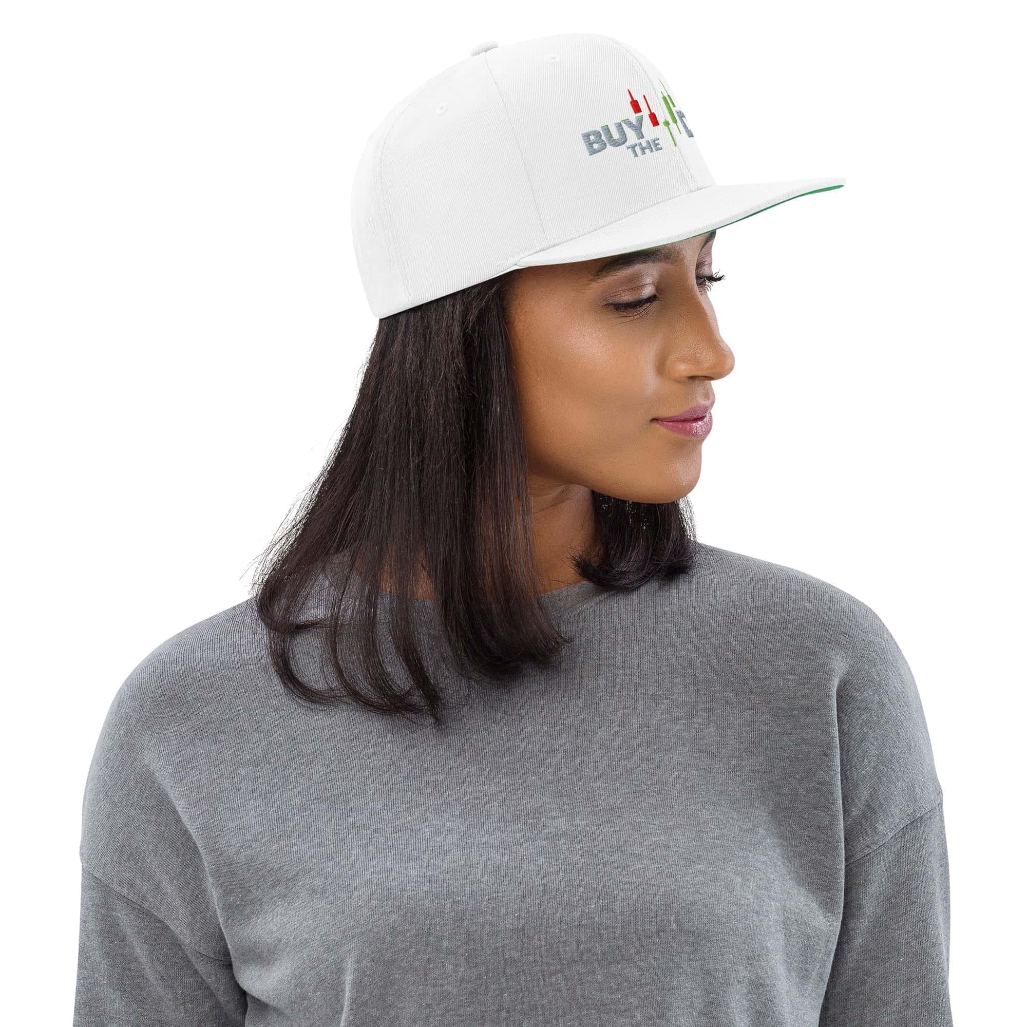 Foto di - Cappellino Ricamato unisex - Snapback regolabile in tela rigida - Buy The Dip-Ricamati-Biiply