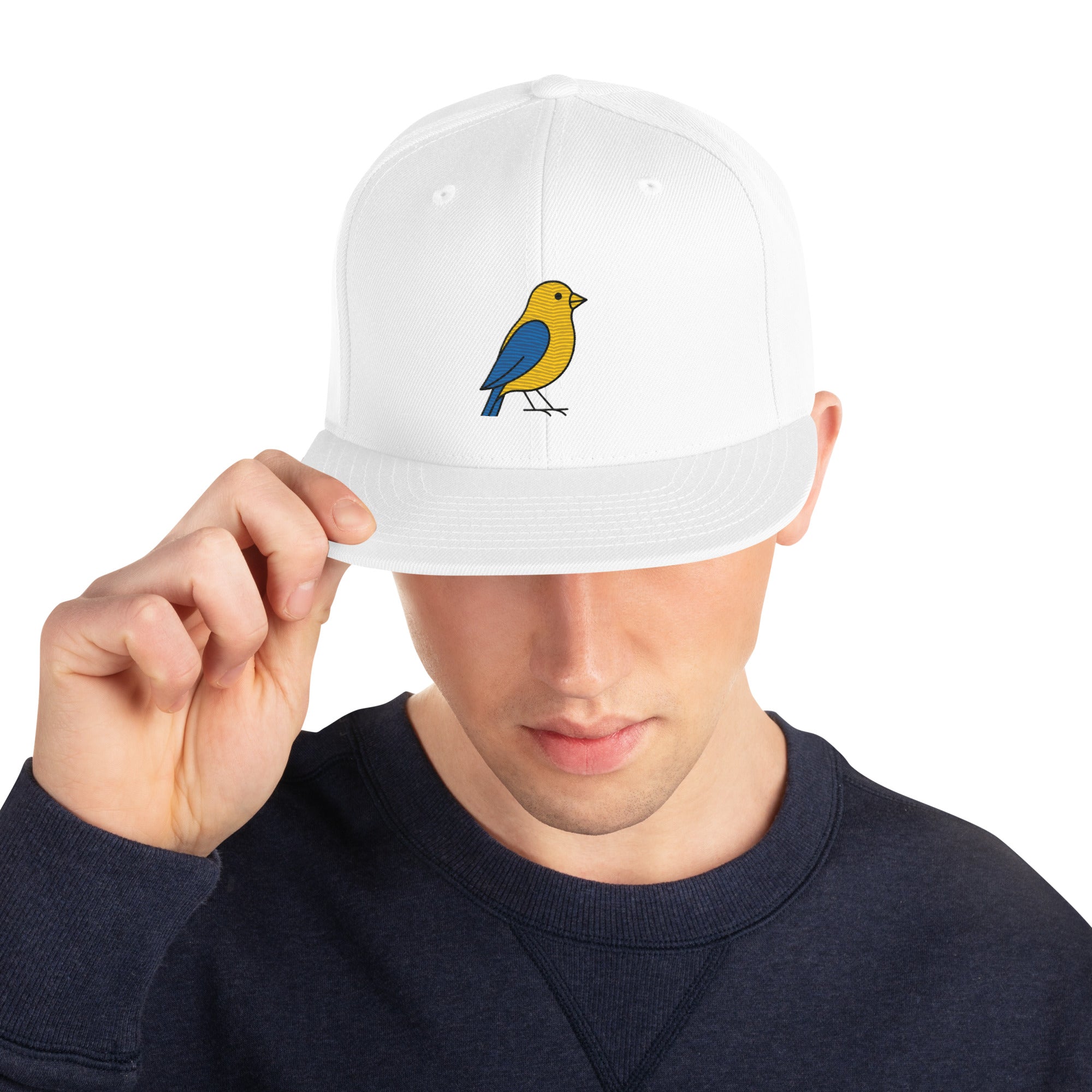 Foto di - Cappellino Ricamato unisex - Snapback regolabile in tela rigida - Canarino-Ricamati-Biiply