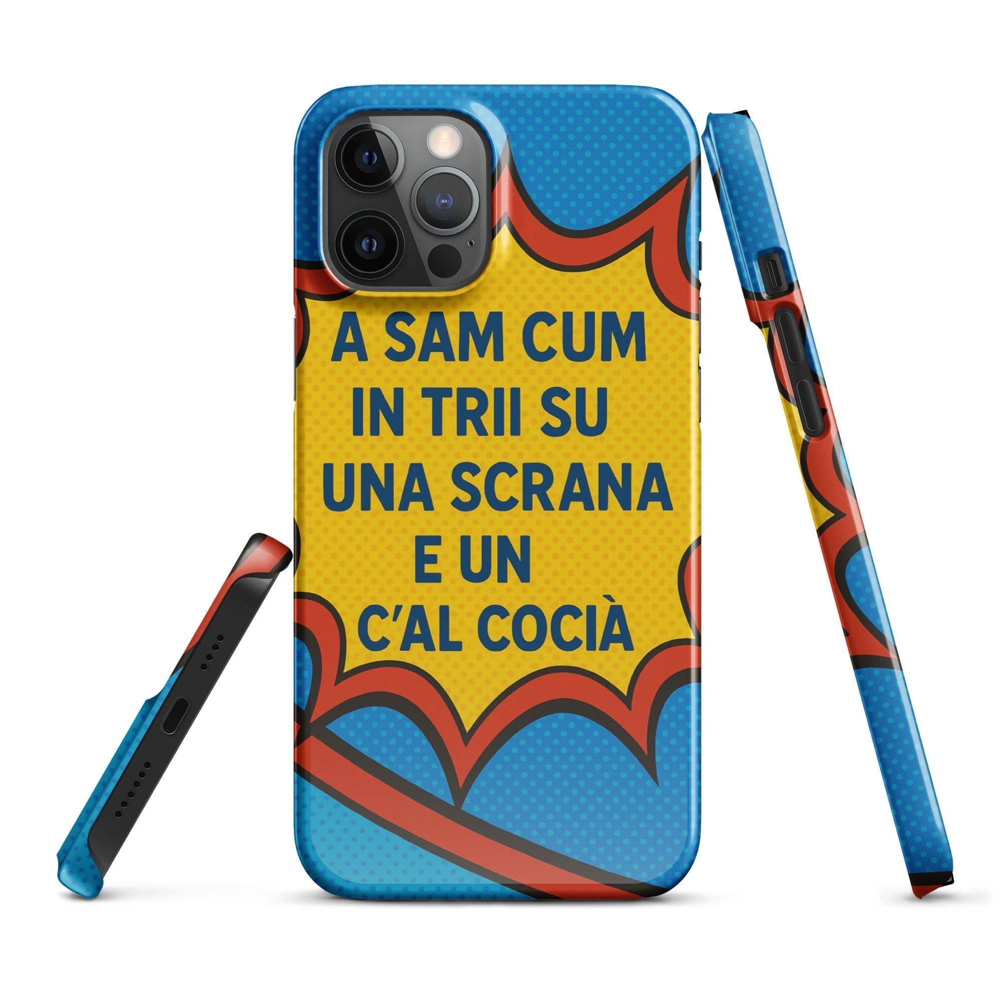 Foto di - Cover Resistente e Compatibile con Ricarica Wireless iPhone – A Sam Cum In Trii-Smartphone-Biiply