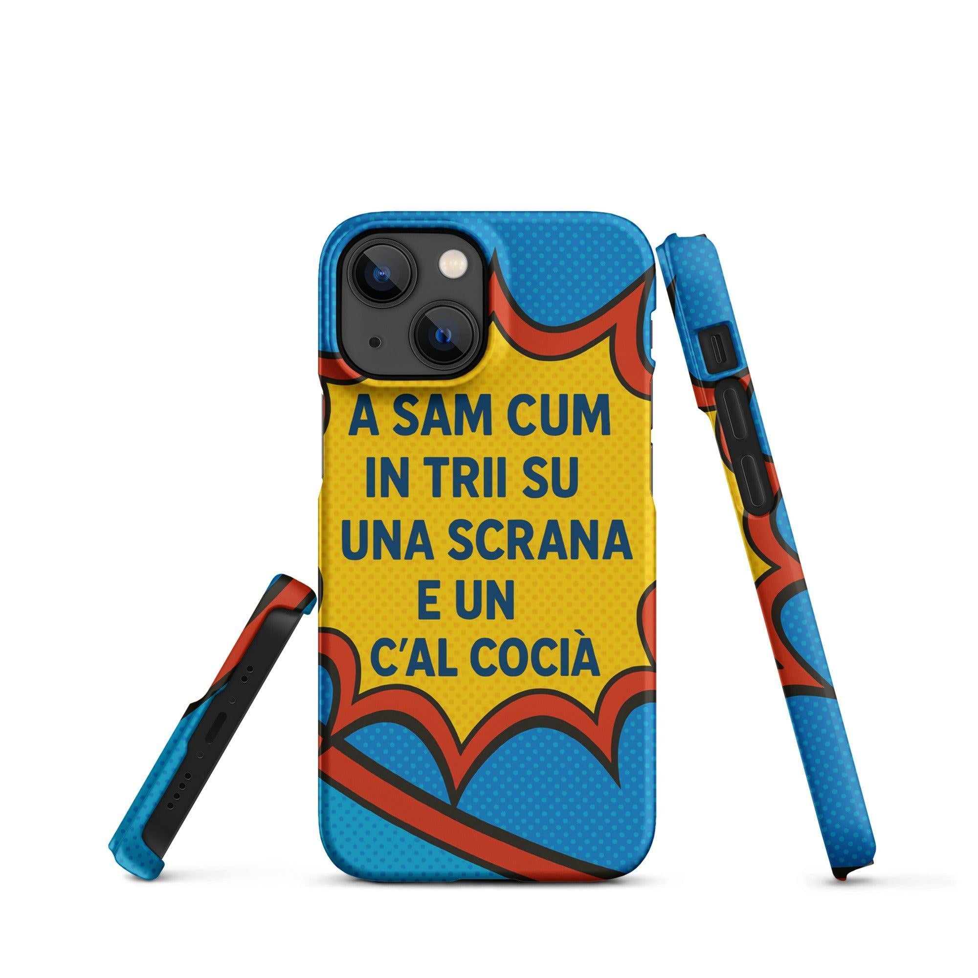 Foto di - Cover Resistente e Compatibile con Ricarica Wireless iPhone – A Sam Cum In Trii-Smartphone-Biiply