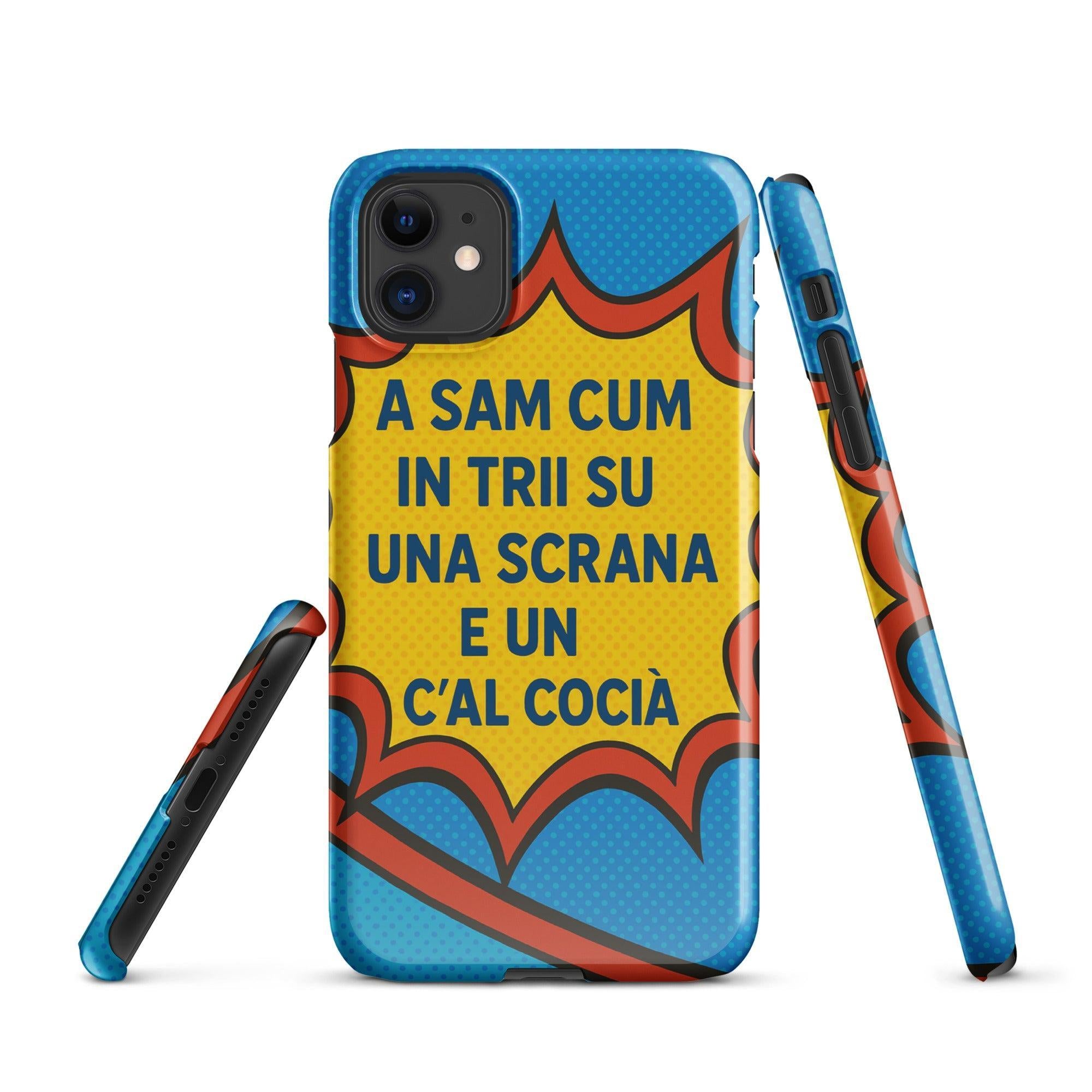Foto di - Cover Resistente e Compatibile con Ricarica Wireless iPhone – A Sam Cum In Trii-Smartphone-Biiply