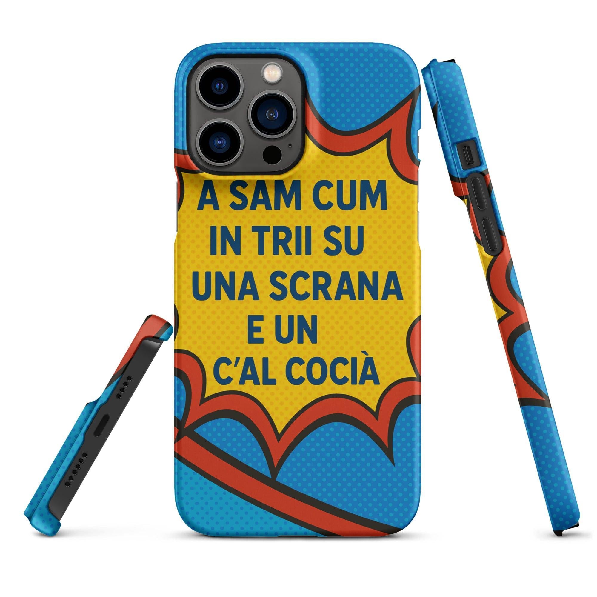 Foto di - Cover Resistente e Compatibile con Ricarica Wireless iPhone – A Sam Cum In Trii-Smartphone-Biiply