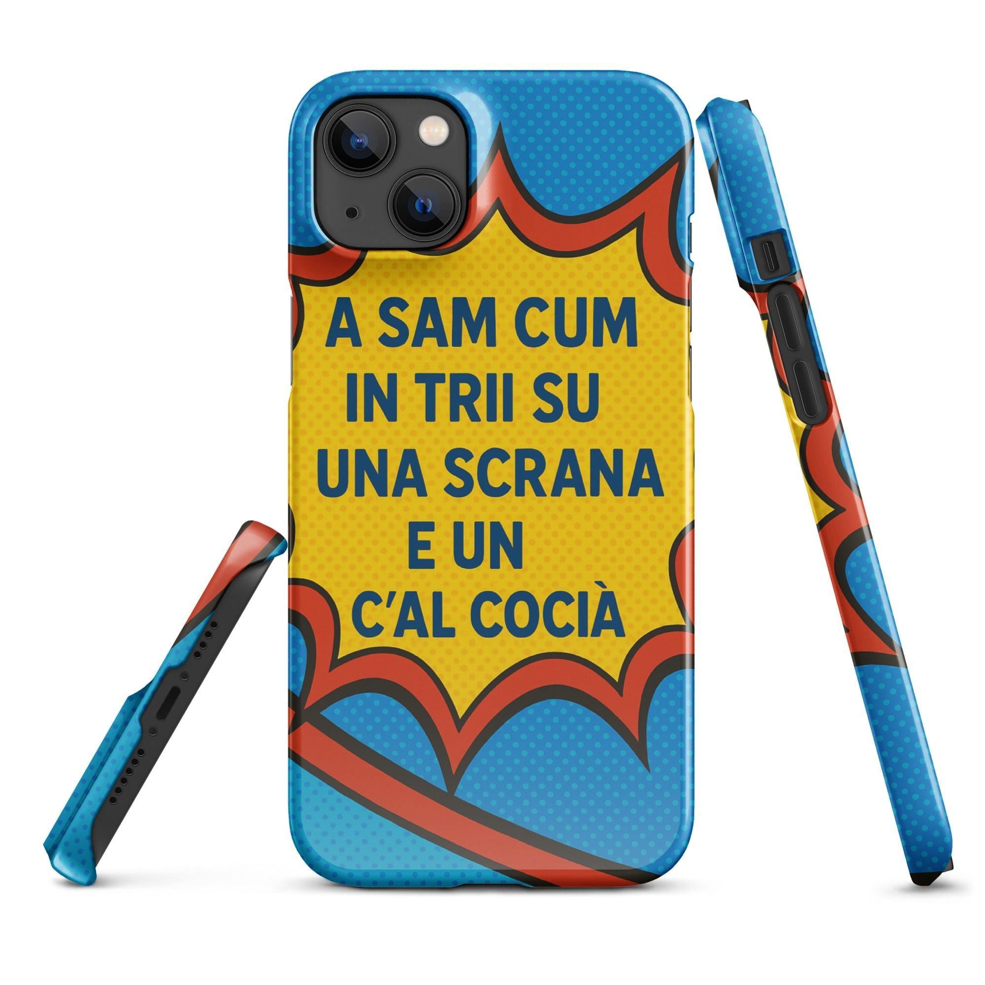 Foto di - Cover Resistente e Compatibile con Ricarica Wireless iPhone – A Sam Cum In Trii-Smartphone-Biiply