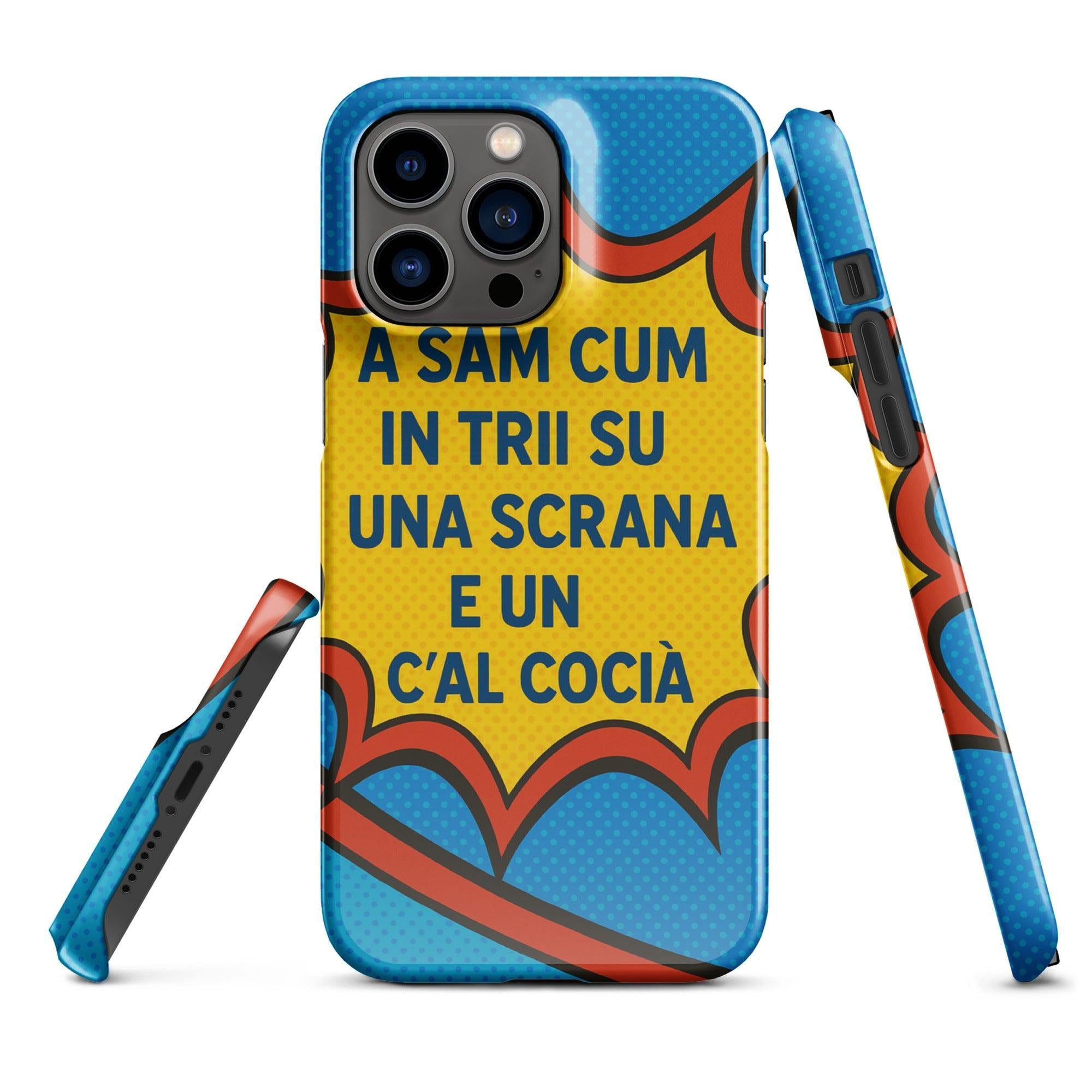 Foto di - Cover Resistente e Compatibile con Ricarica Wireless iPhone – A Sam Cum In Trii-Smartphone-Biiply