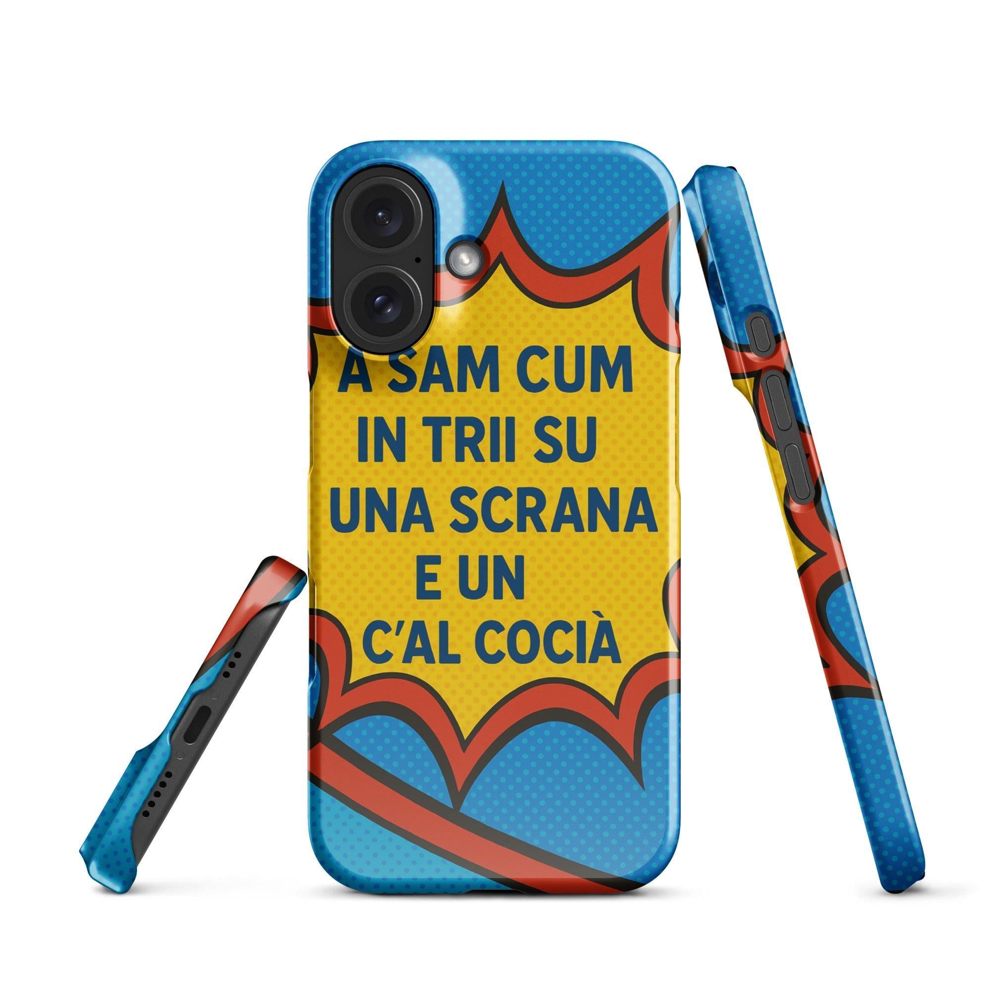 Foto di - Cover Resistente e Compatibile con Ricarica Wireless iPhone – A Sam Cum In Trii-Smartphone-Biiply