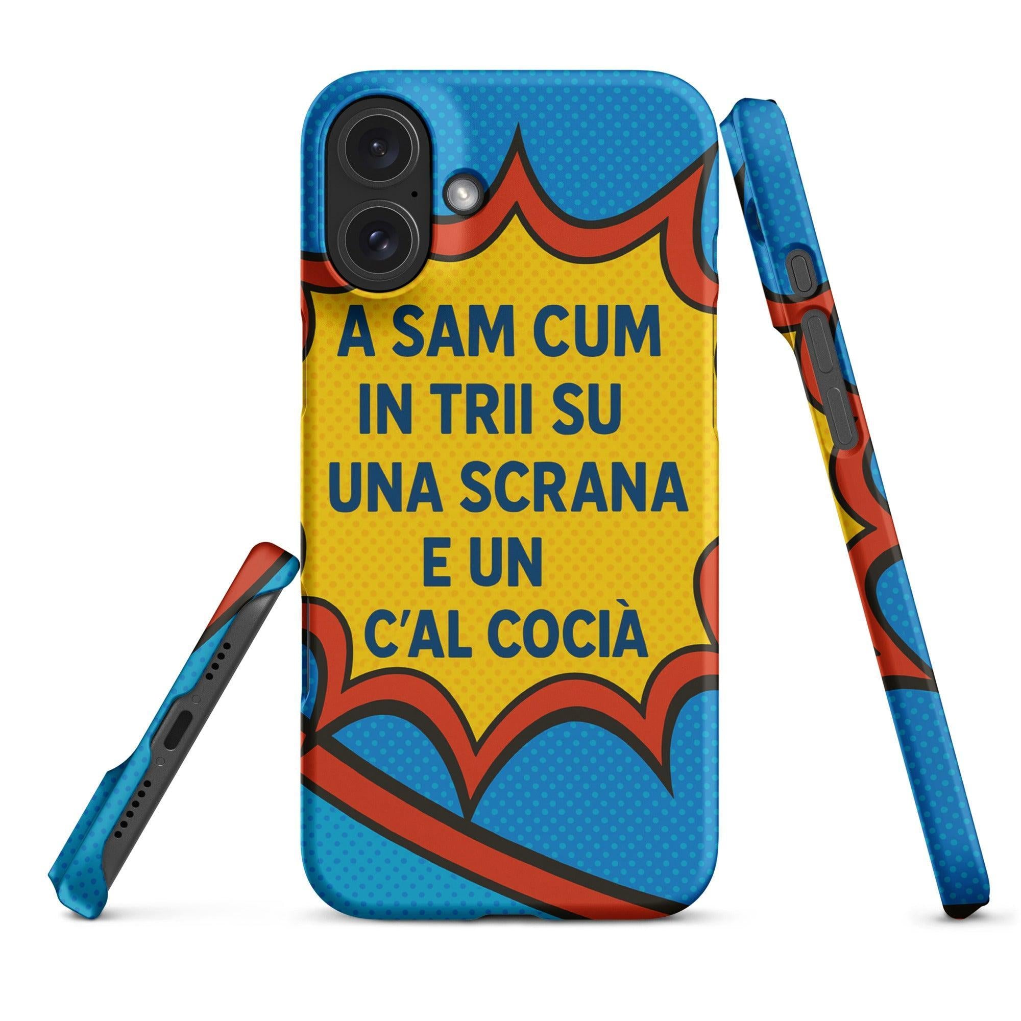 Foto di - Cover Resistente e Compatibile con Ricarica Wireless iPhone – A Sam Cum In Trii-Smartphone-Biiply