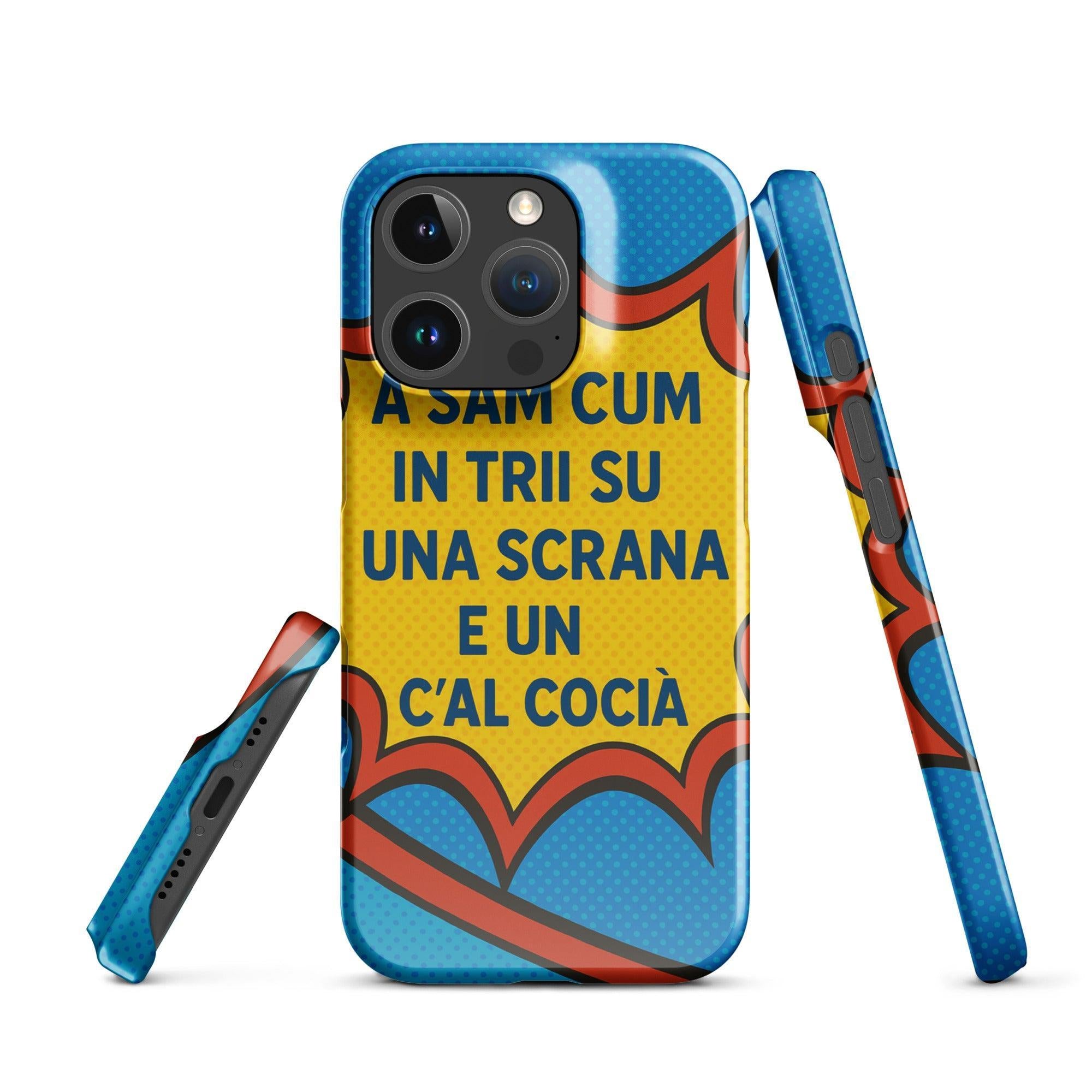 Foto di - Cover Resistente e Compatibile con Ricarica Wireless iPhone – A Sam Cum In Trii-Smartphone-Biiply