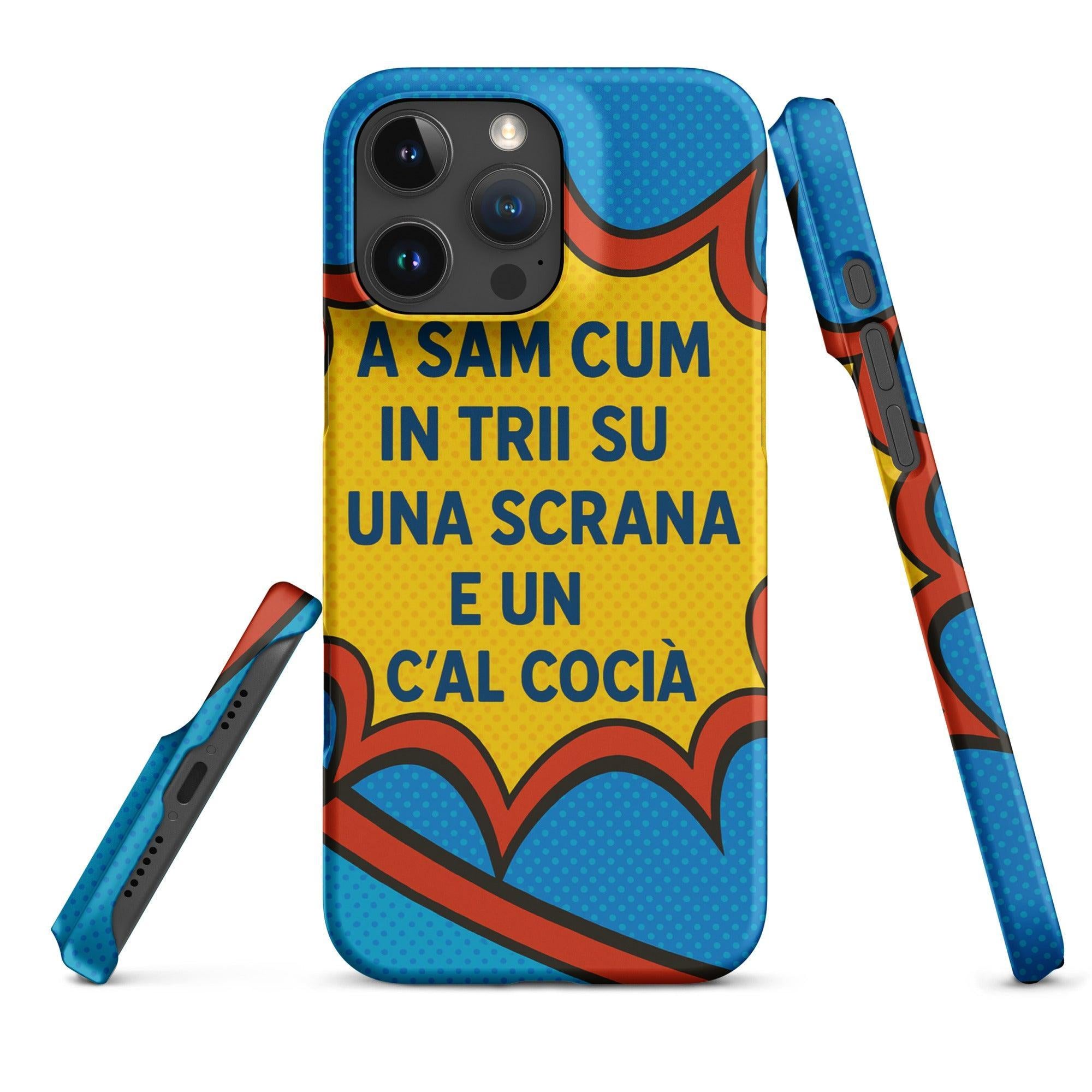 Foto di - Cover Resistente e Compatibile con Ricarica Wireless iPhone – A Sam Cum In Trii-Smartphone-Biiply