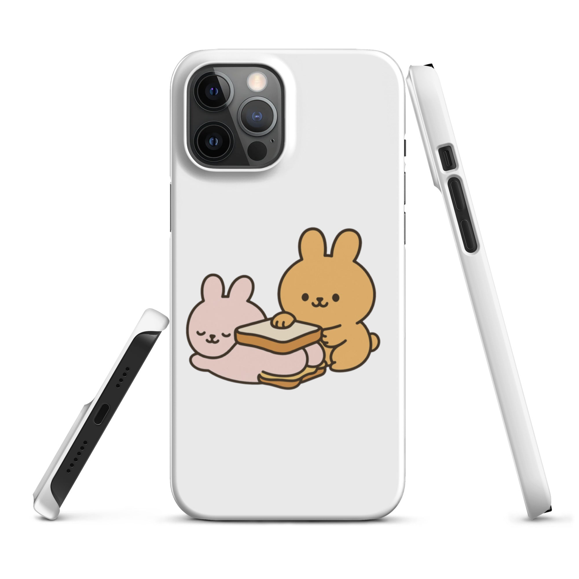 Foto di - Cover Resistente e Compatibile con Ricarica Wireless iPhone – Conigli Kawaii-Smartphone-Biiply