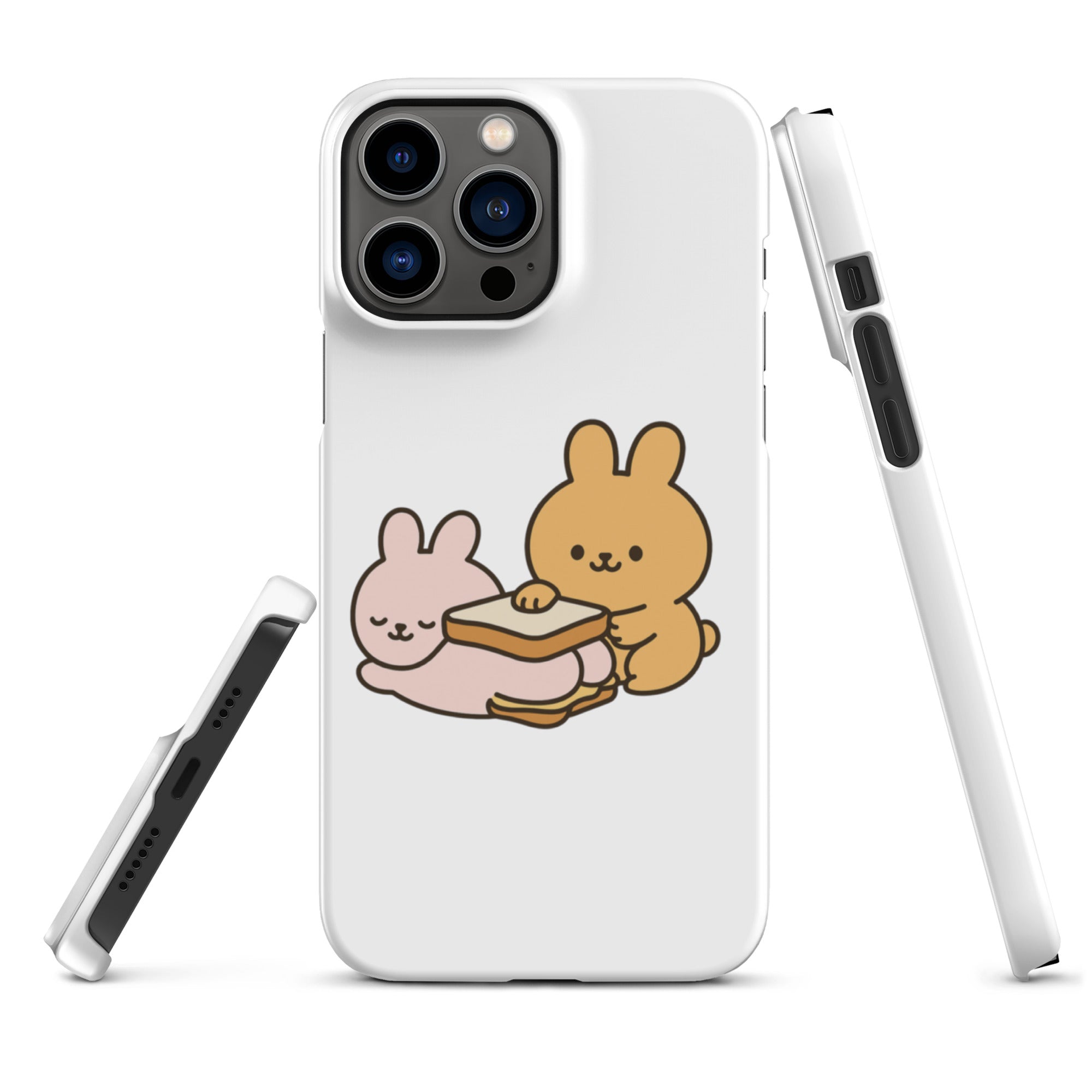 Foto di - Cover Resistente e Compatibile con Ricarica Wireless iPhone – Conigli Kawaii-Smartphone-Biiply
