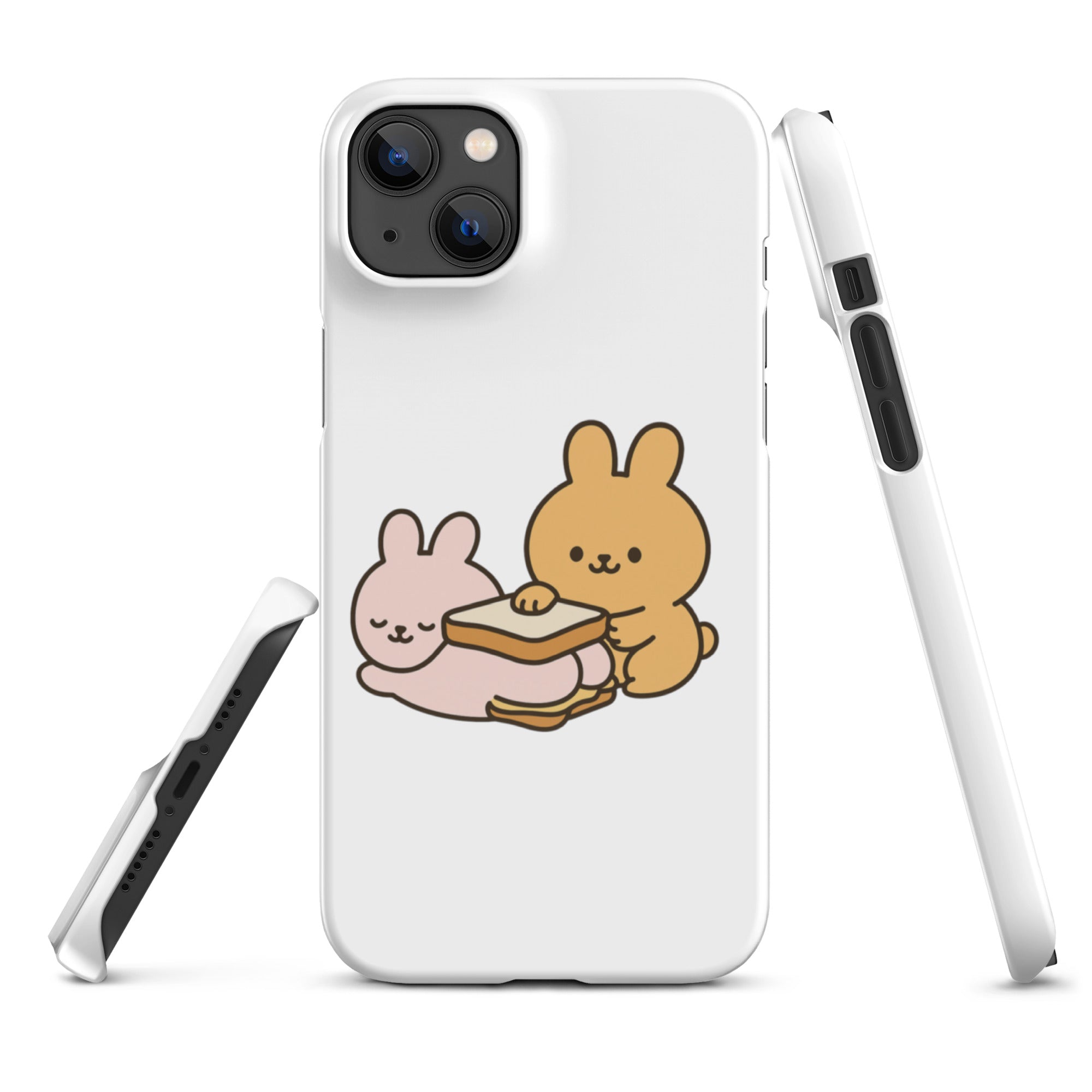 Foto di - Cover Resistente e Compatibile con Ricarica Wireless iPhone – Conigli Kawaii-Smartphone-Biiply