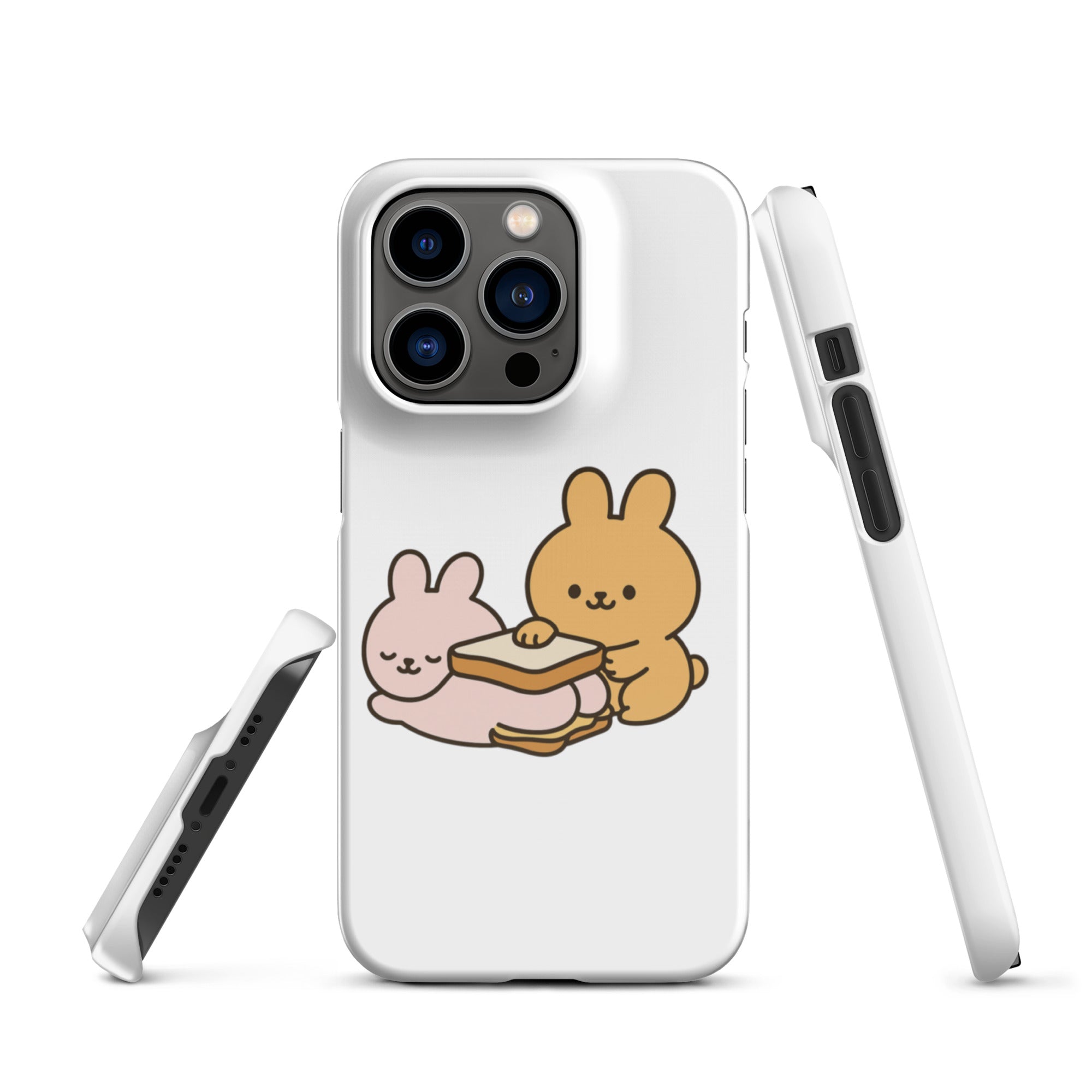 Foto di - Cover Resistente e Compatibile con Ricarica Wireless iPhone – Conigli Kawaii-Smartphone-Biiply