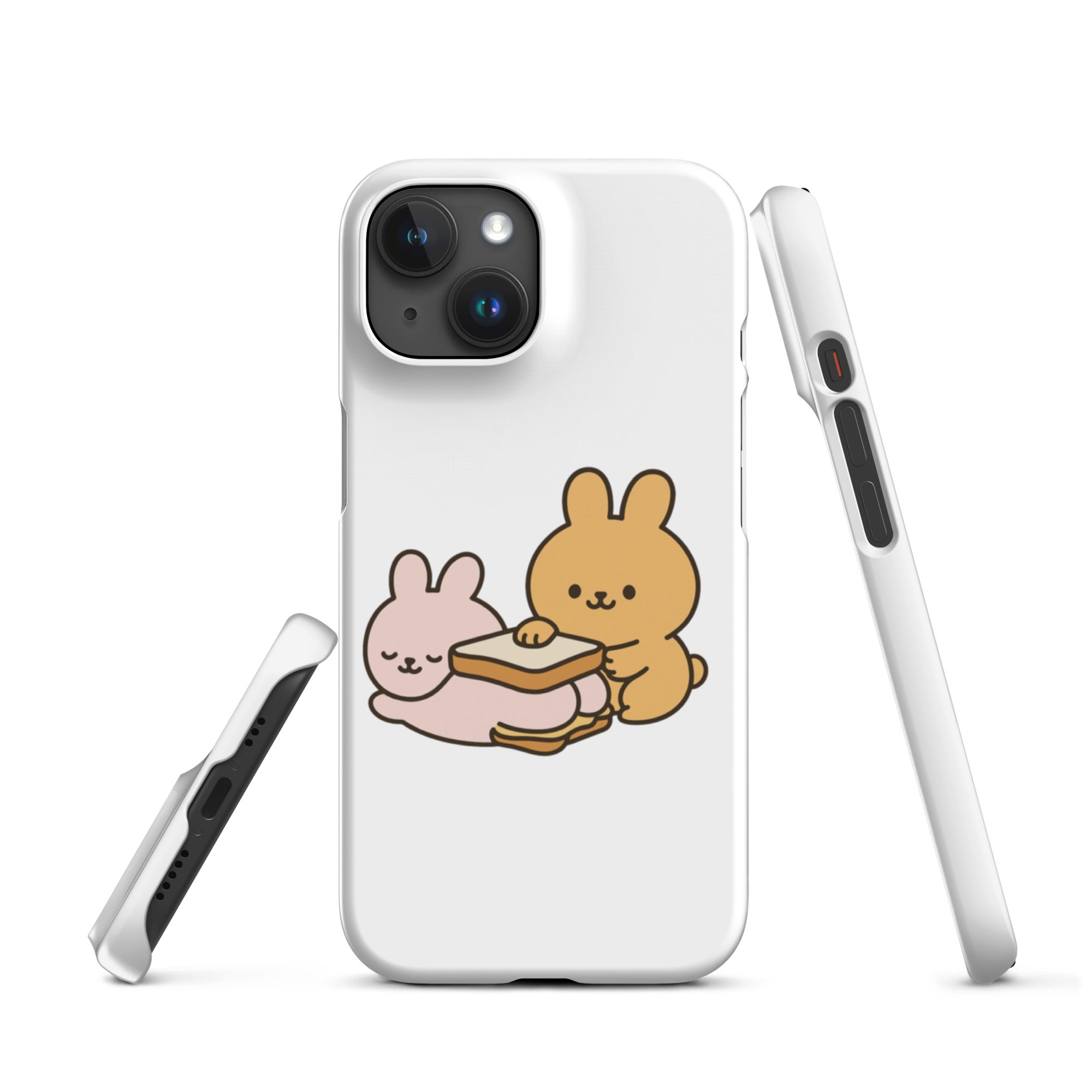 Foto di - Cover Resistente e Compatibile con Ricarica Wireless iPhone – Conigli Kawaii-Smartphone-Biiply