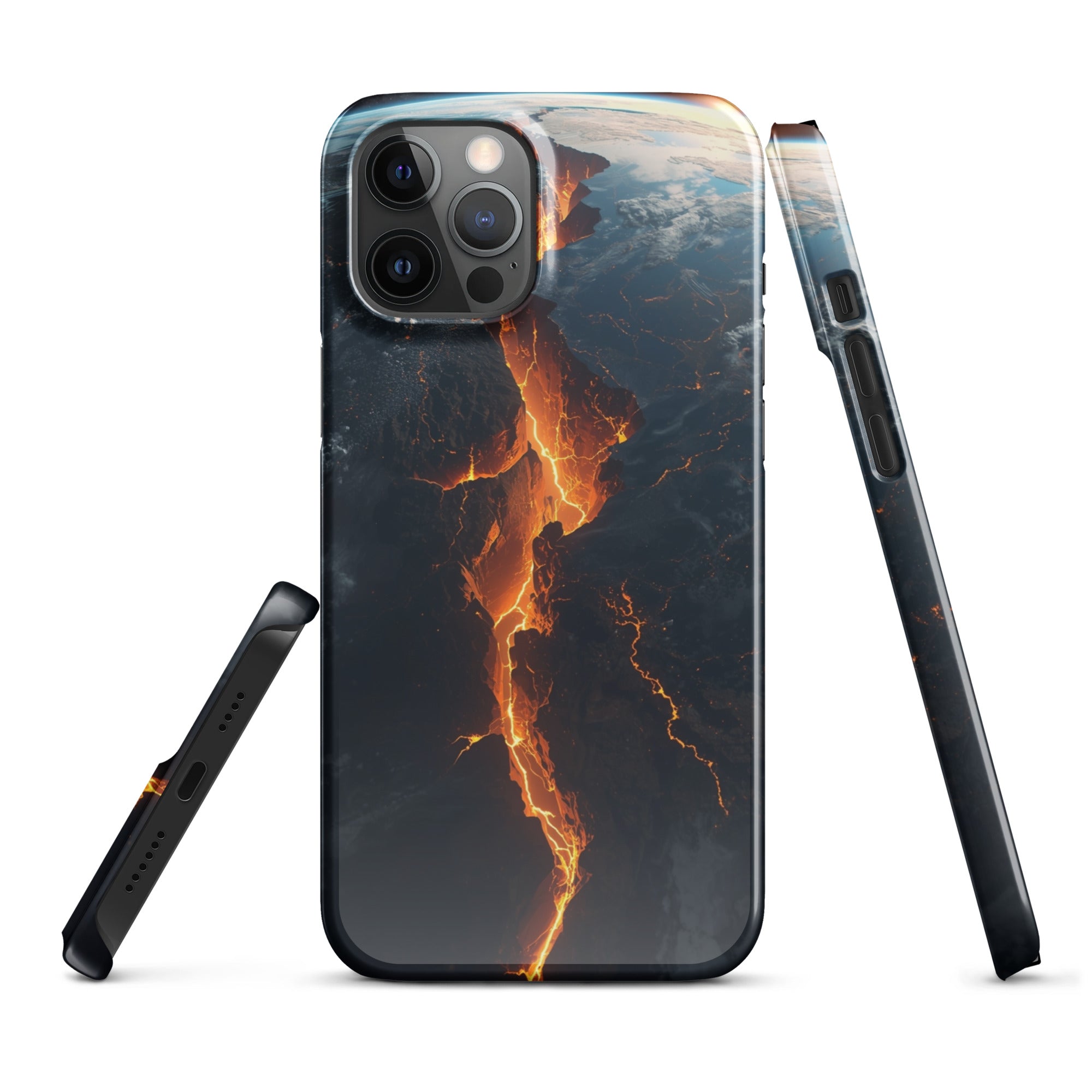 Foto di - Cover Resistente e Compatibile con Ricarica Wireless iPhone – Crack in Planet Earth-Smartphone-Biiply