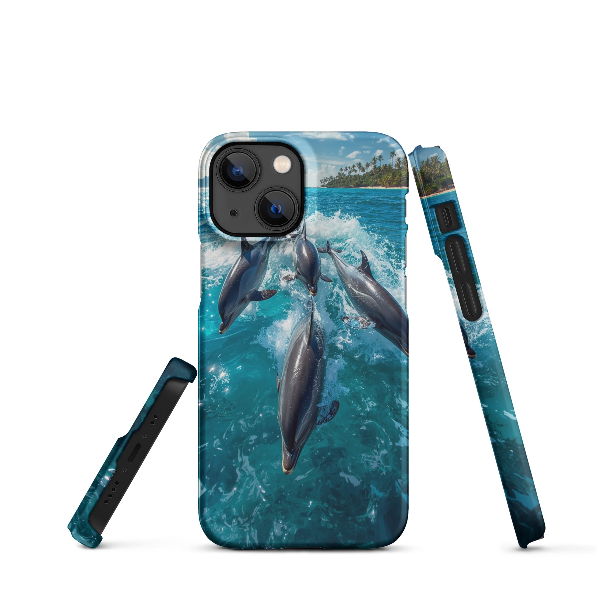 Foto di - Cover Resistente e Compatibile con Ricarica Wireless iPhone – Dolphins-Smartphone-Biiply