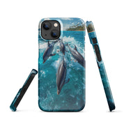Foto di - Cover Resistente e Compatibile con Ricarica Wireless iPhone – Dolphins-Smartphone-Biiply