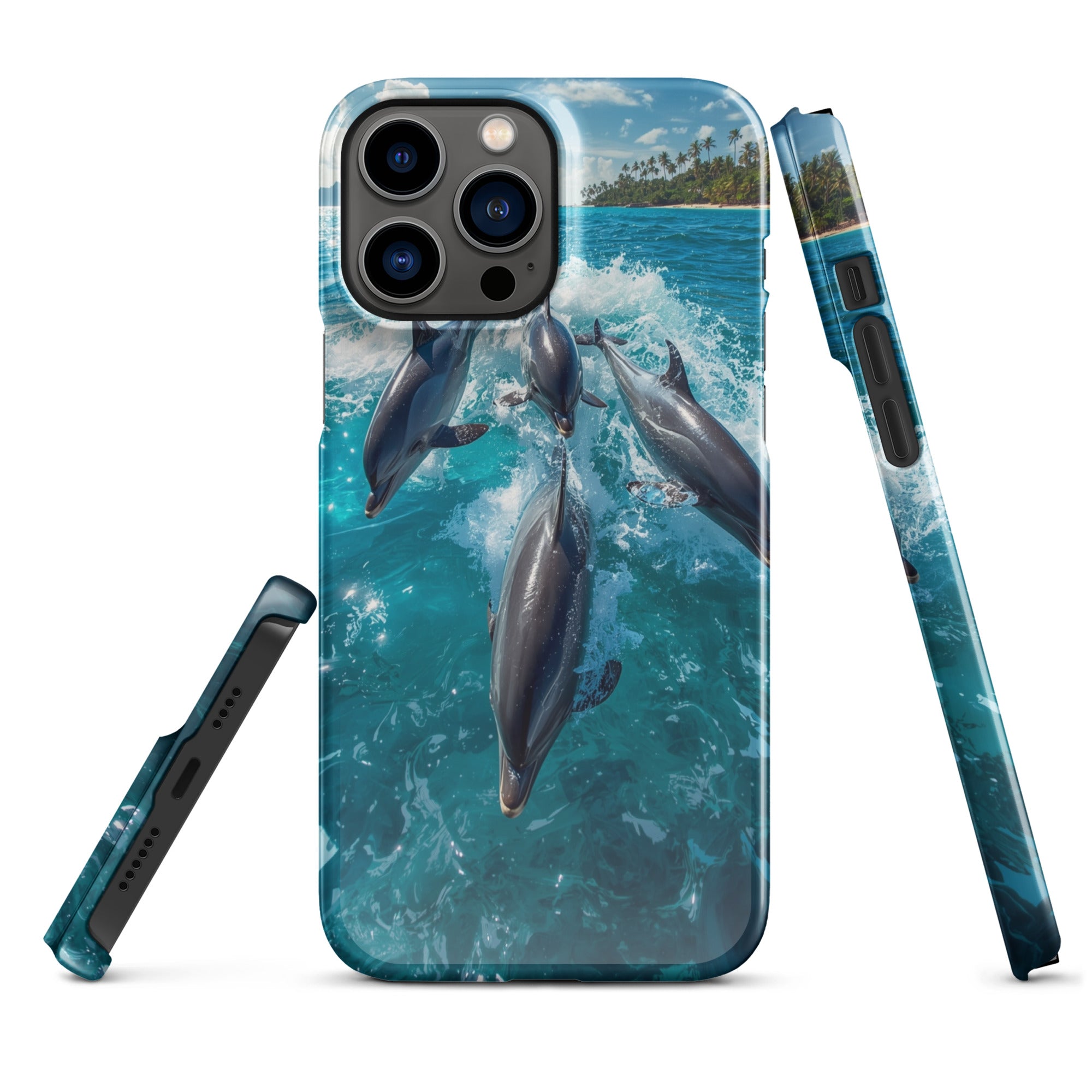 Foto di - Cover Resistente e Compatibile con Ricarica Wireless iPhone – Dolphins-Smartphone-Biiply