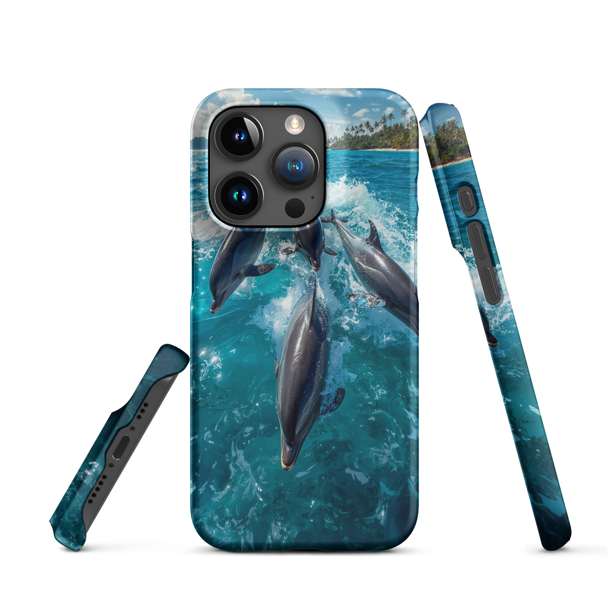 Foto di - Cover Resistente e Compatibile con Ricarica Wireless iPhone – Dolphins-Smartphone-Biiply