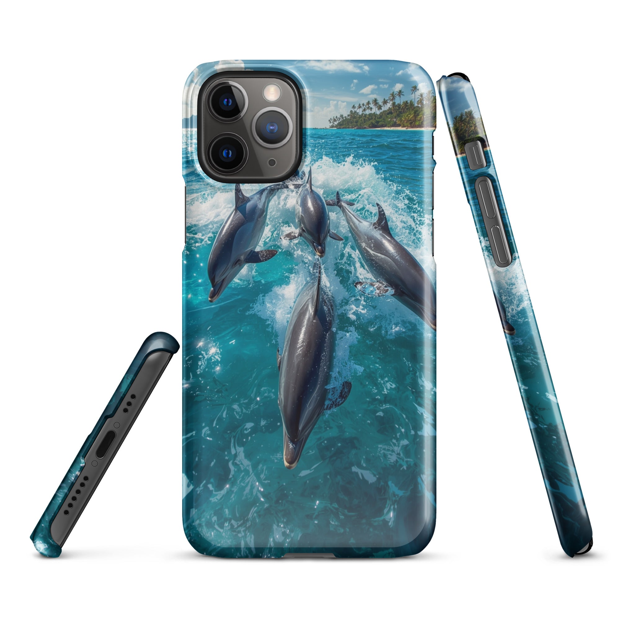Foto di - Cover Resistente e Compatibile con Ricarica Wireless iPhone – Dolphins-Smartphone-Biiply