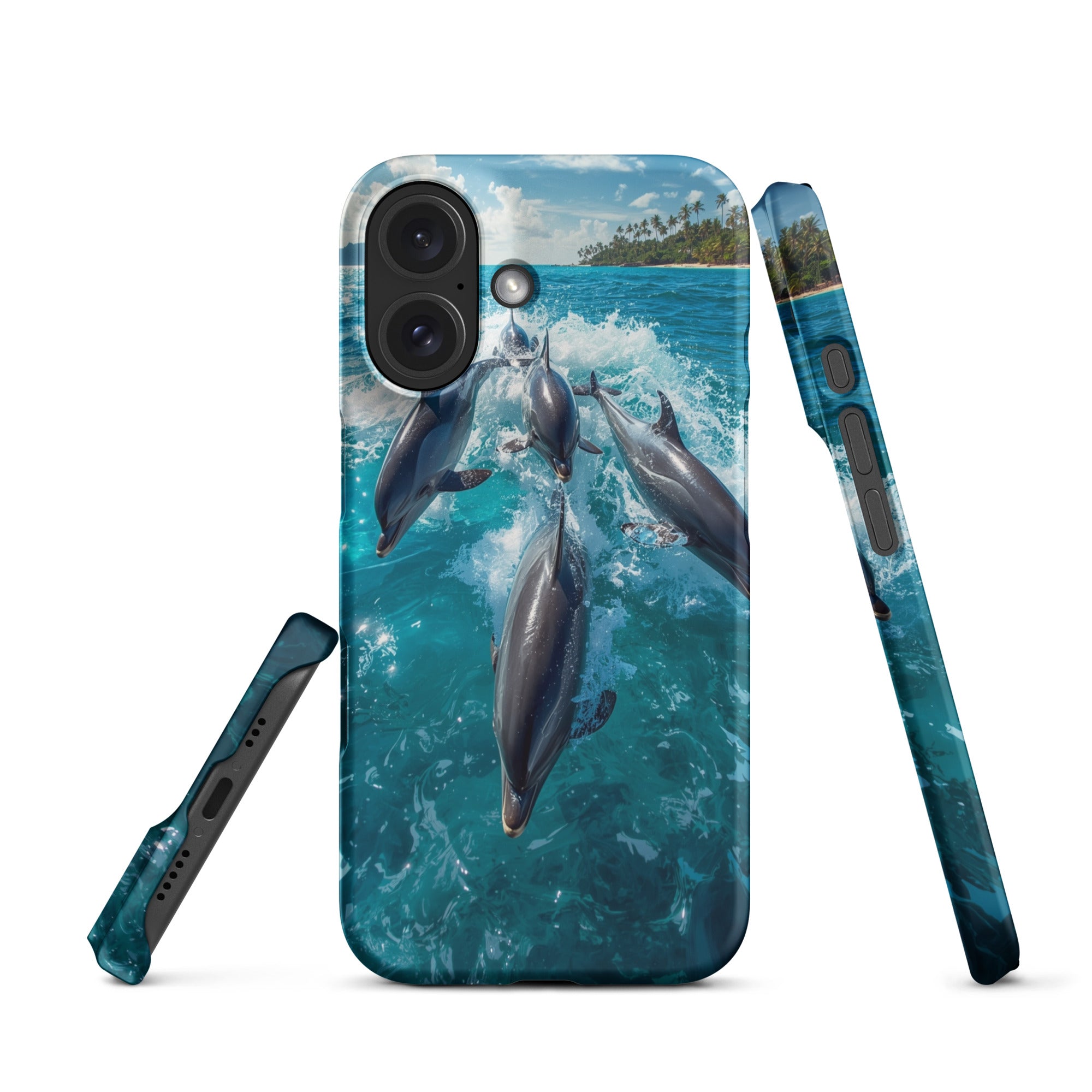 Foto di - Cover Resistente e Compatibile con Ricarica Wireless iPhone – Dolphins-Smartphone-Biiply