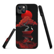 Foto di - Cover Resistente e Compatibile con Ricarica Wireless iPhone – L’Albero del Sole Rosso-Smartphone-Biiply