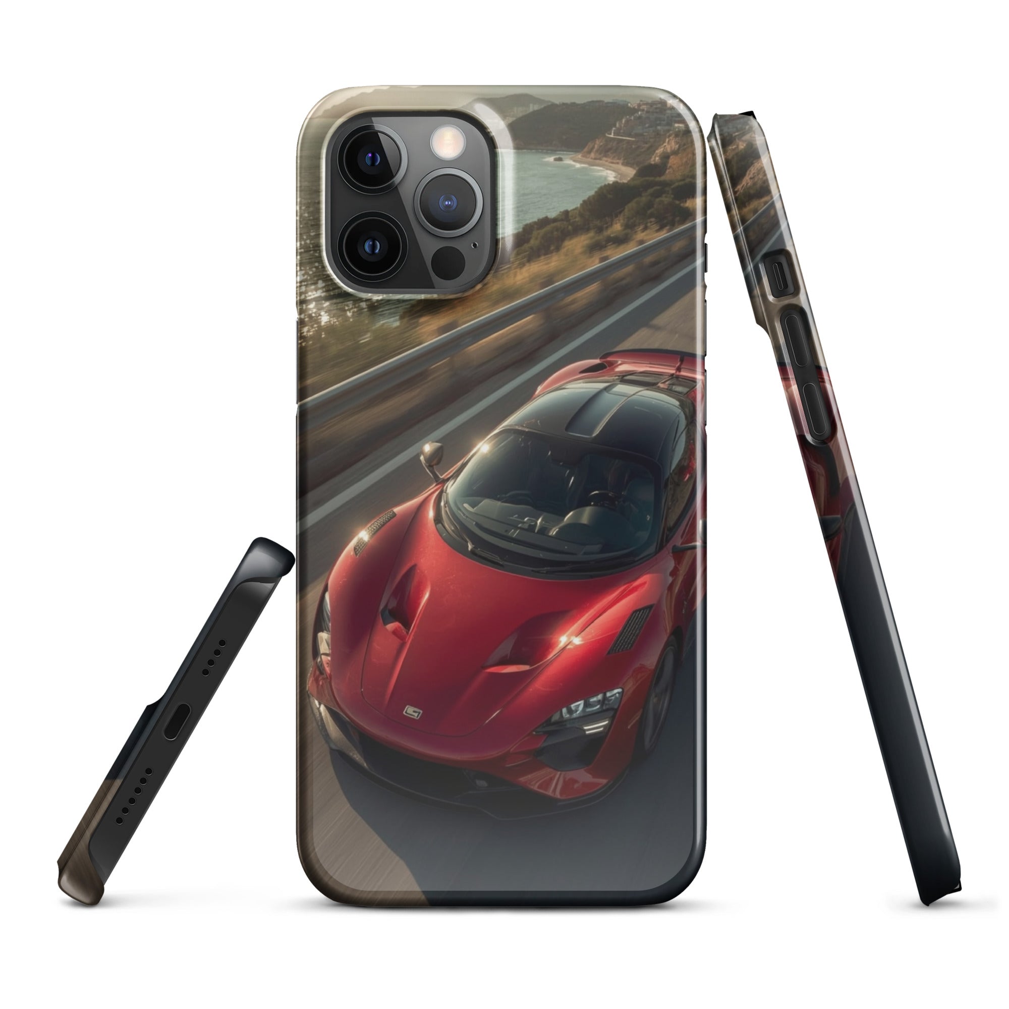 Foto di - Cover Resistente e Compatibile con Ricarica Wireless iPhone – Lucid Red Supercar-Smartphone-Biiply
