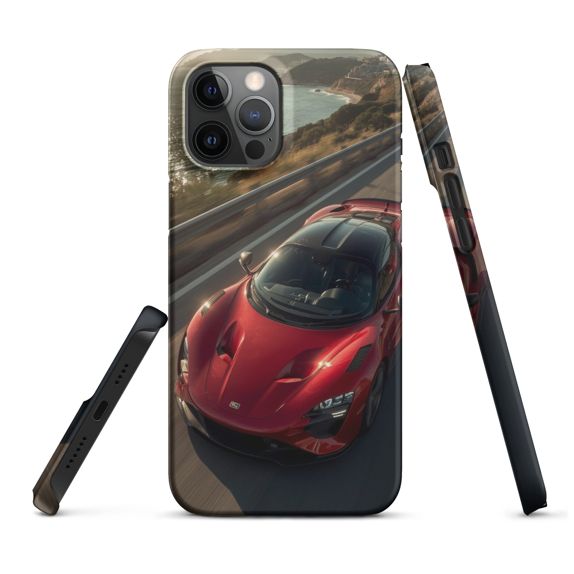 Foto di - Cover Resistente e Compatibile con Ricarica Wireless iPhone – Lucid Red Supercar-Smartphone-Biiply