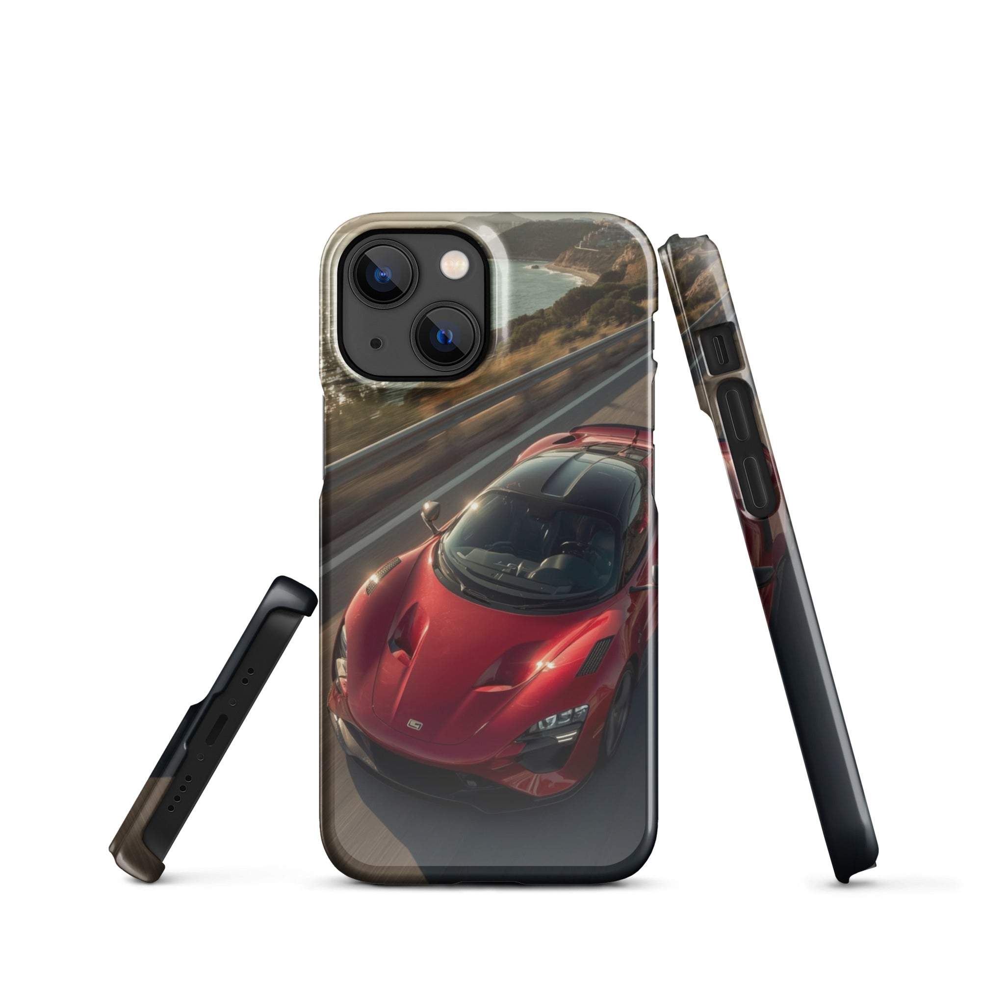 Foto di - Cover Resistente e Compatibile con Ricarica Wireless iPhone – Lucid Red Supercar-Smartphone-Biiply