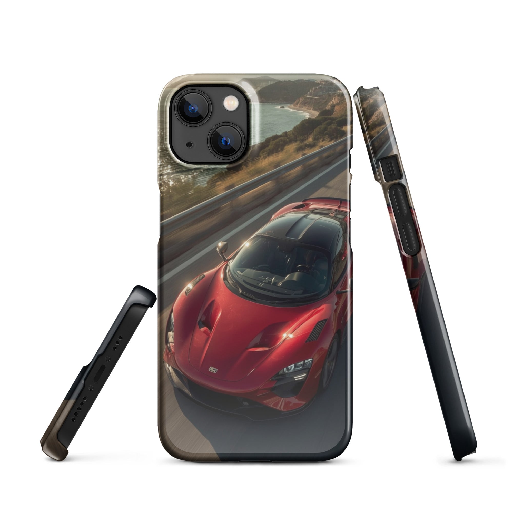 Foto di - Cover Resistente e Compatibile con Ricarica Wireless iPhone – Lucid Red Supercar-Smartphone-Biiply