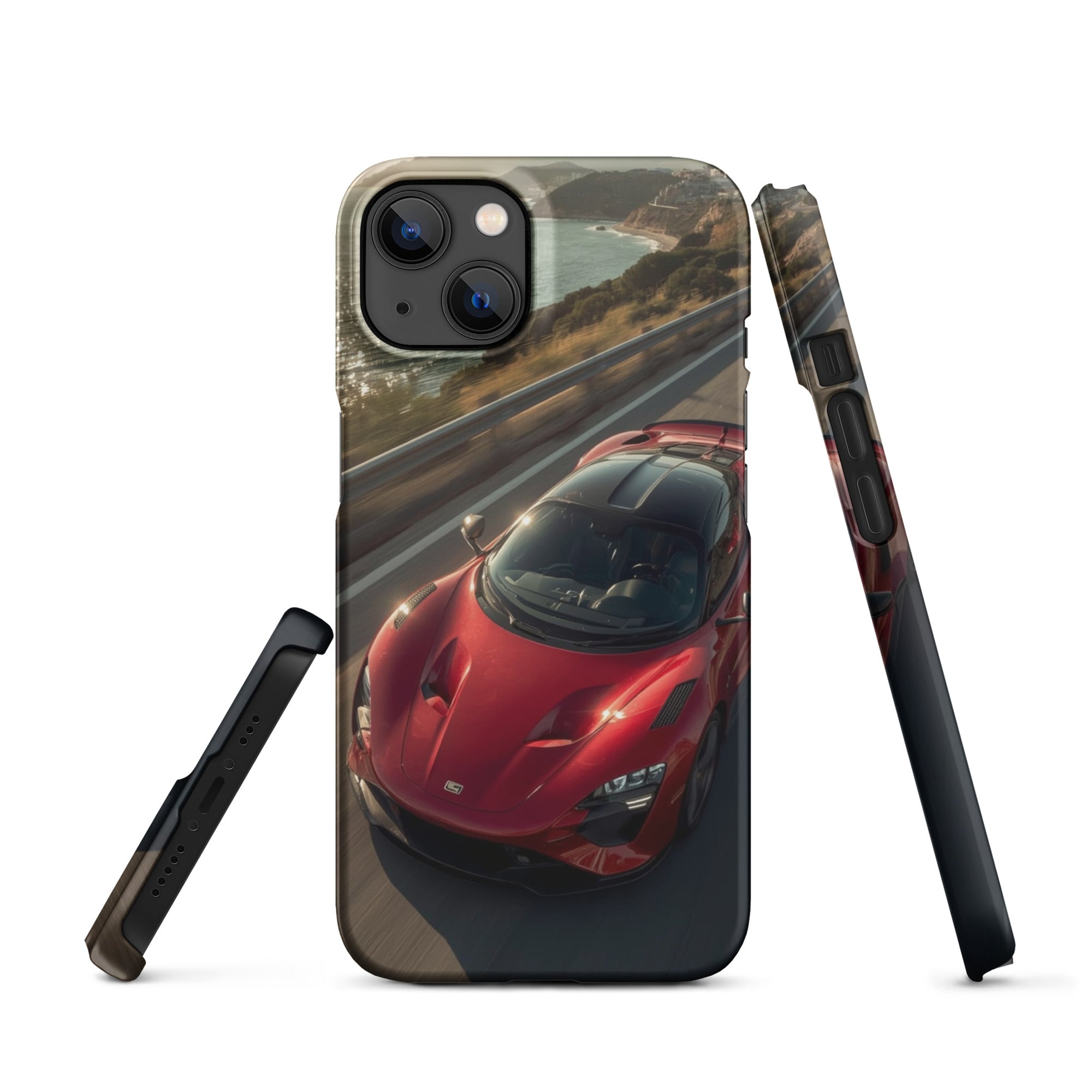 Foto di - Cover Resistente e Compatibile con Ricarica Wireless iPhone – Lucid Red Supercar-Smartphone-Biiply