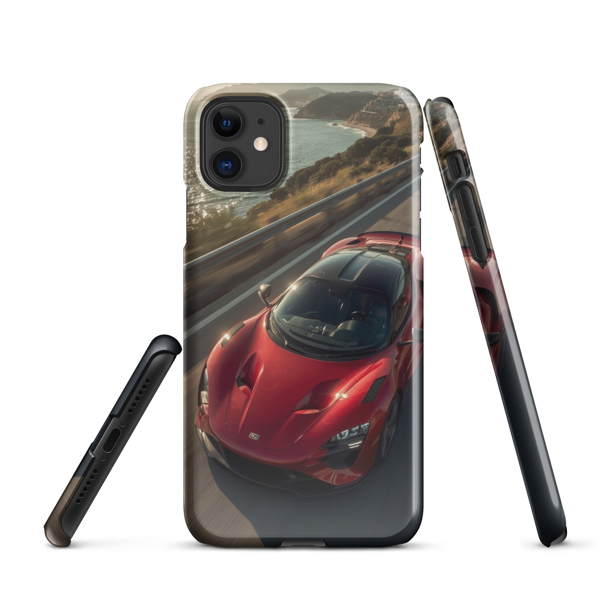 Foto di - Cover Resistente e Compatibile con Ricarica Wireless iPhone – Lucid Red Supercar-Smartphone-Biiply