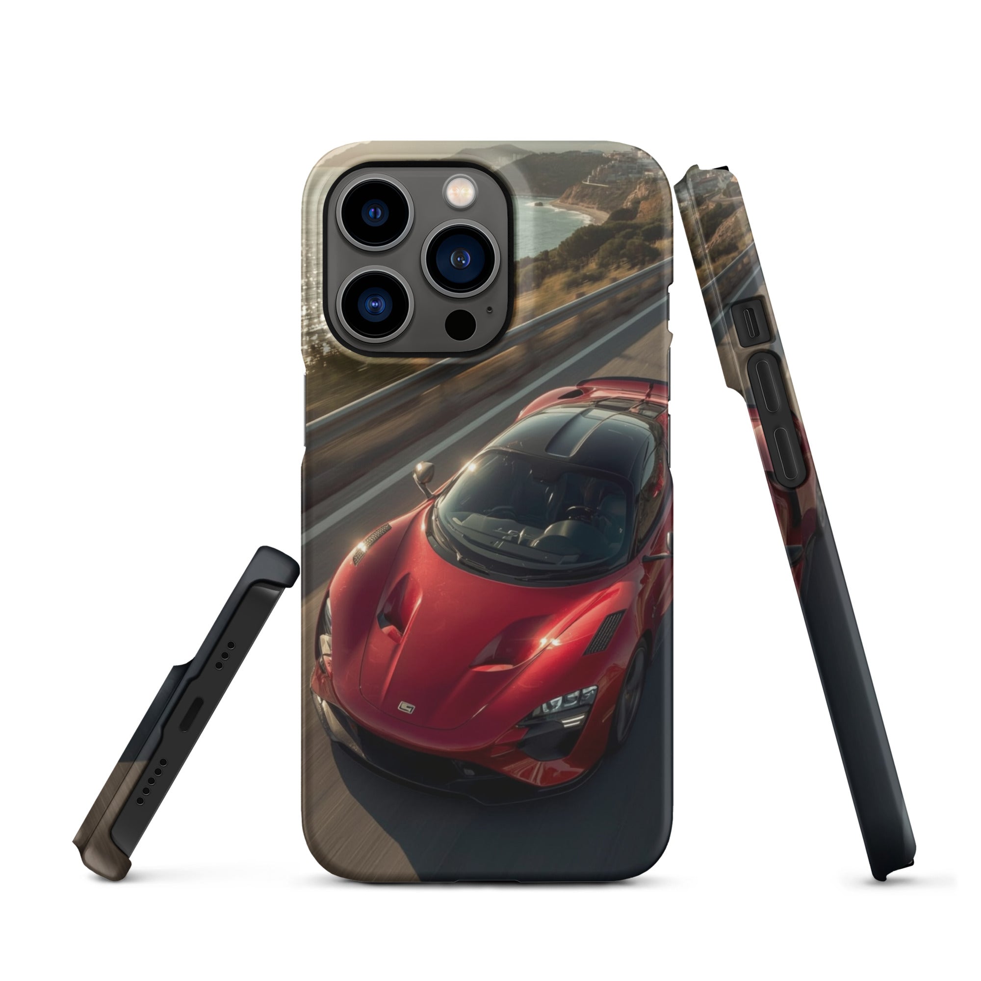 Foto di - Cover Resistente e Compatibile con Ricarica Wireless iPhone – Lucid Red Supercar-Smartphone-Biiply