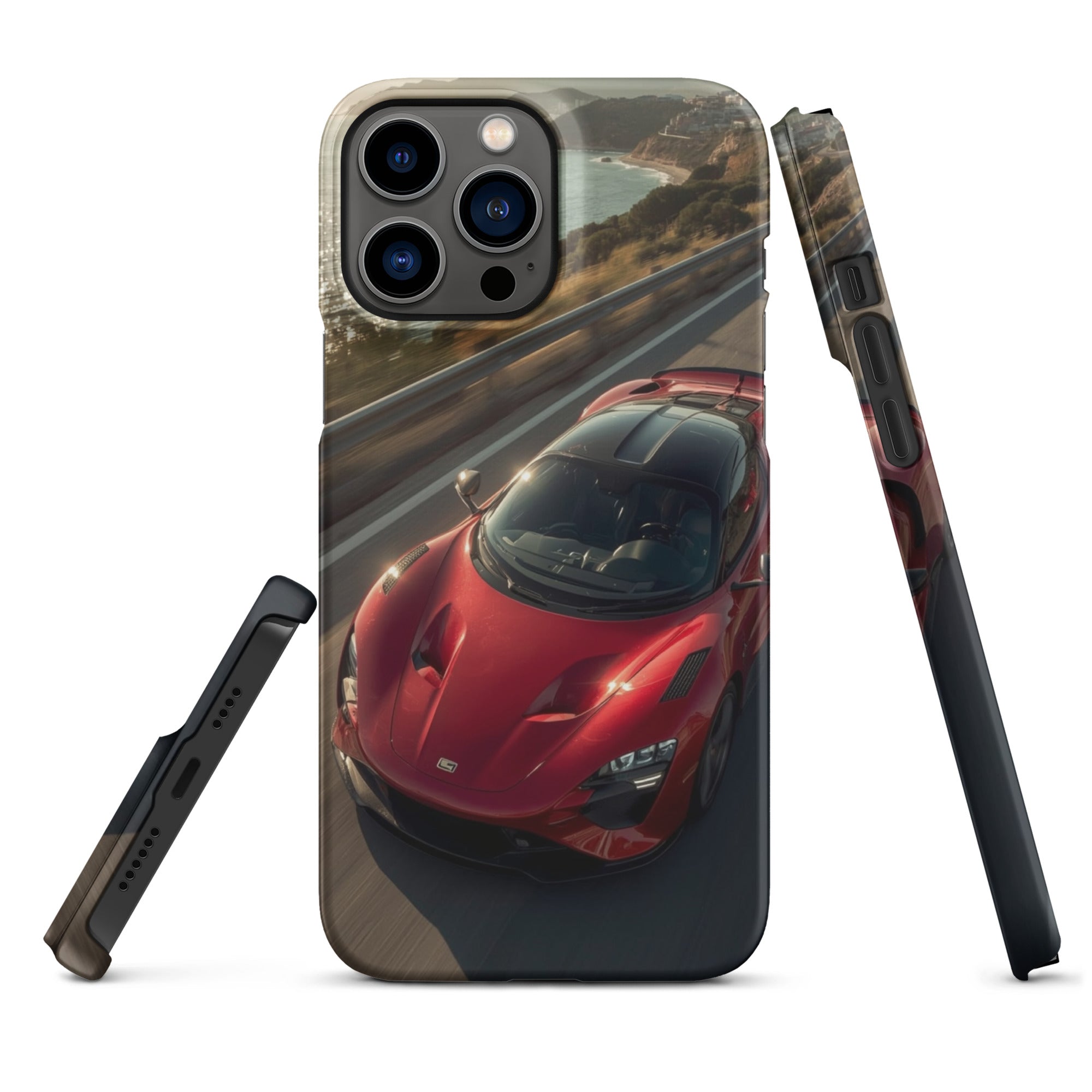 Foto di - Cover Resistente e Compatibile con Ricarica Wireless iPhone – Lucid Red Supercar-Smartphone-Biiply