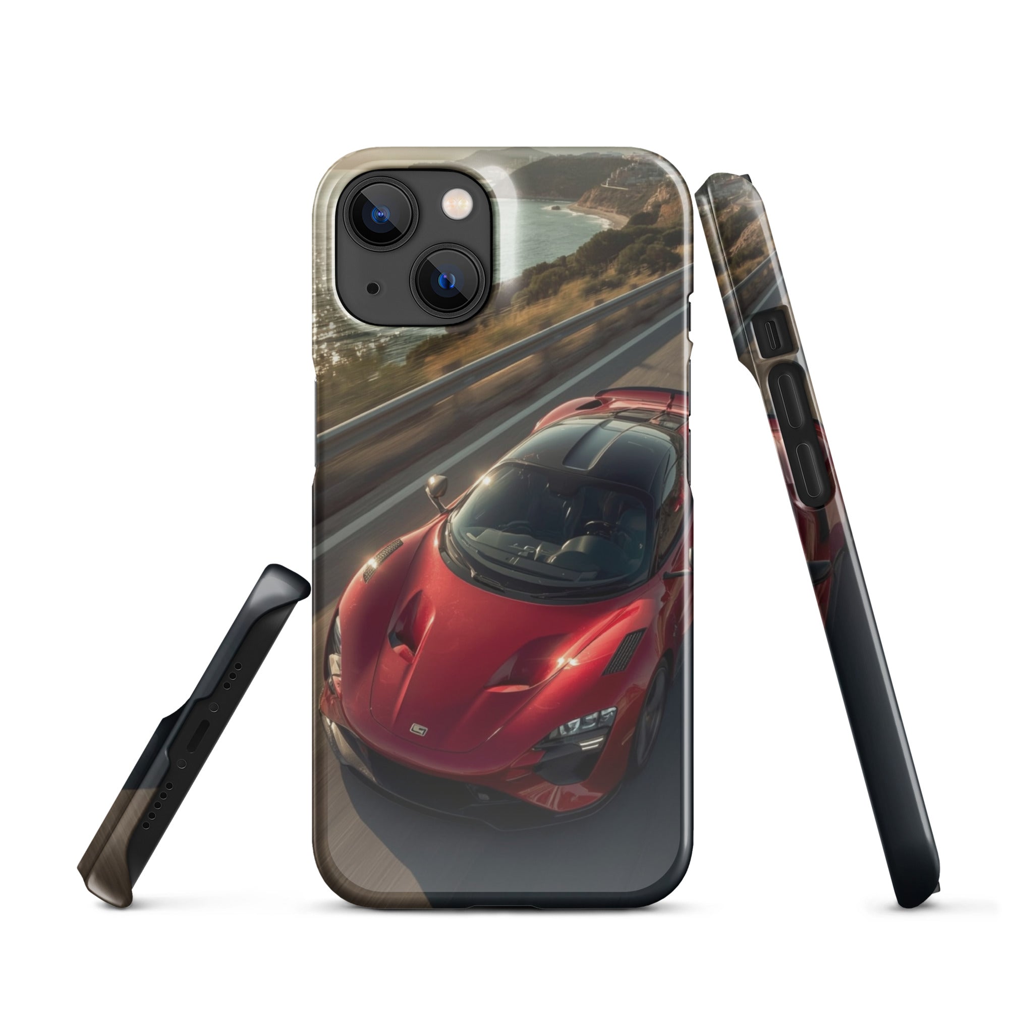 Foto di - Cover Resistente e Compatibile con Ricarica Wireless iPhone – Lucid Red Supercar-Smartphone-Biiply
