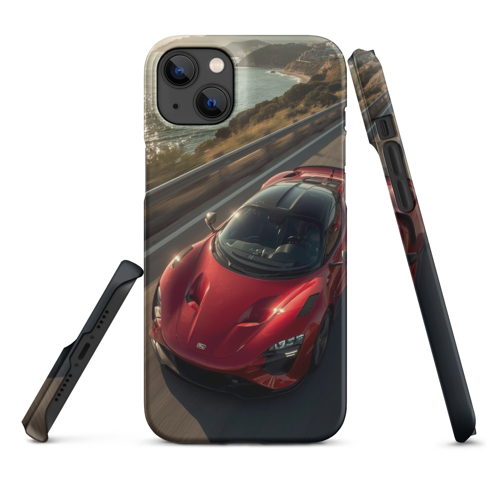 Foto di - Cover Resistente e Compatibile con Ricarica Wireless iPhone – Lucid Red Supercar-Smartphone-Biiply
